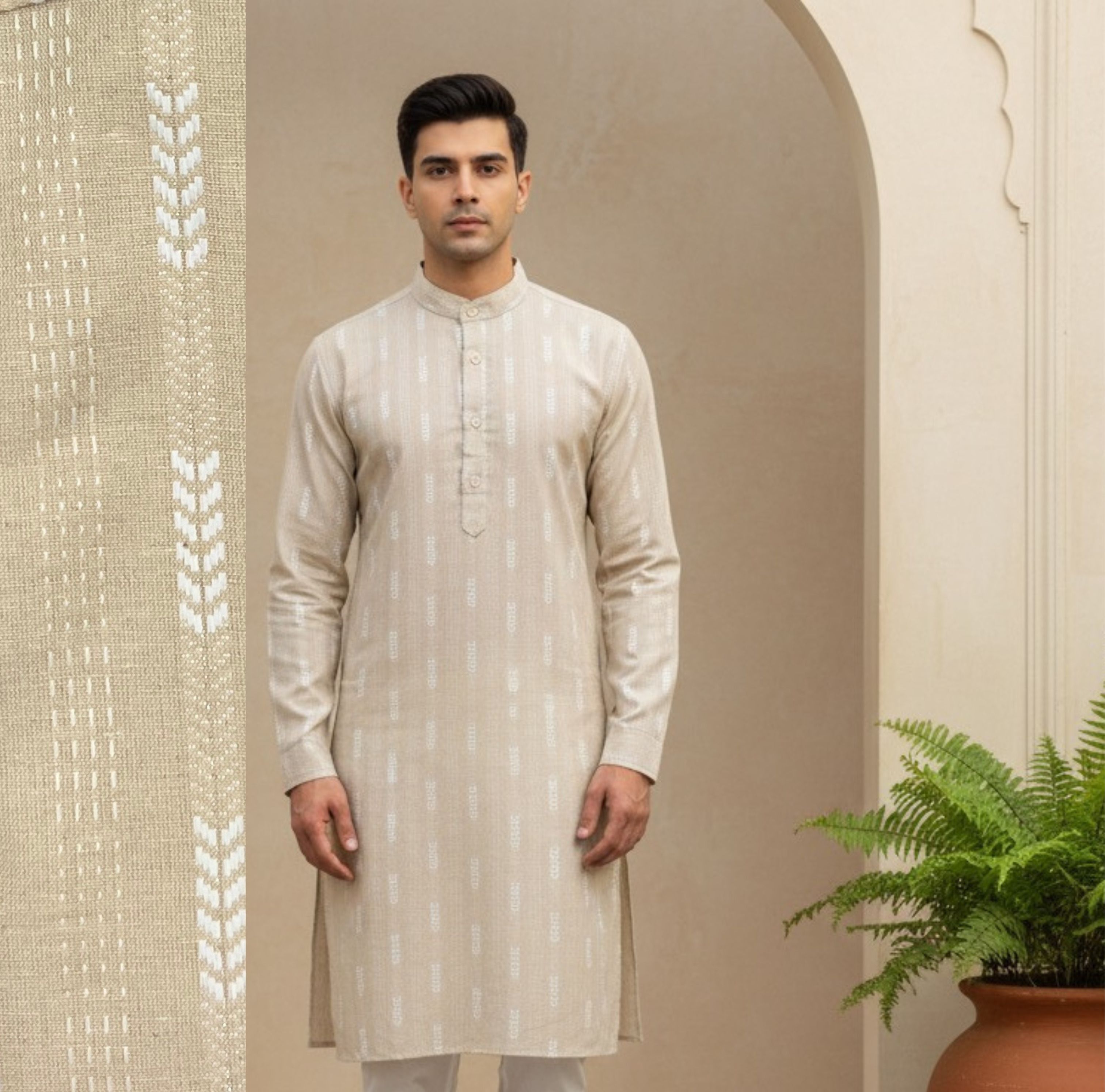 sypher boutique Men Printed Cotton Blend Straight Kurta-picture-19