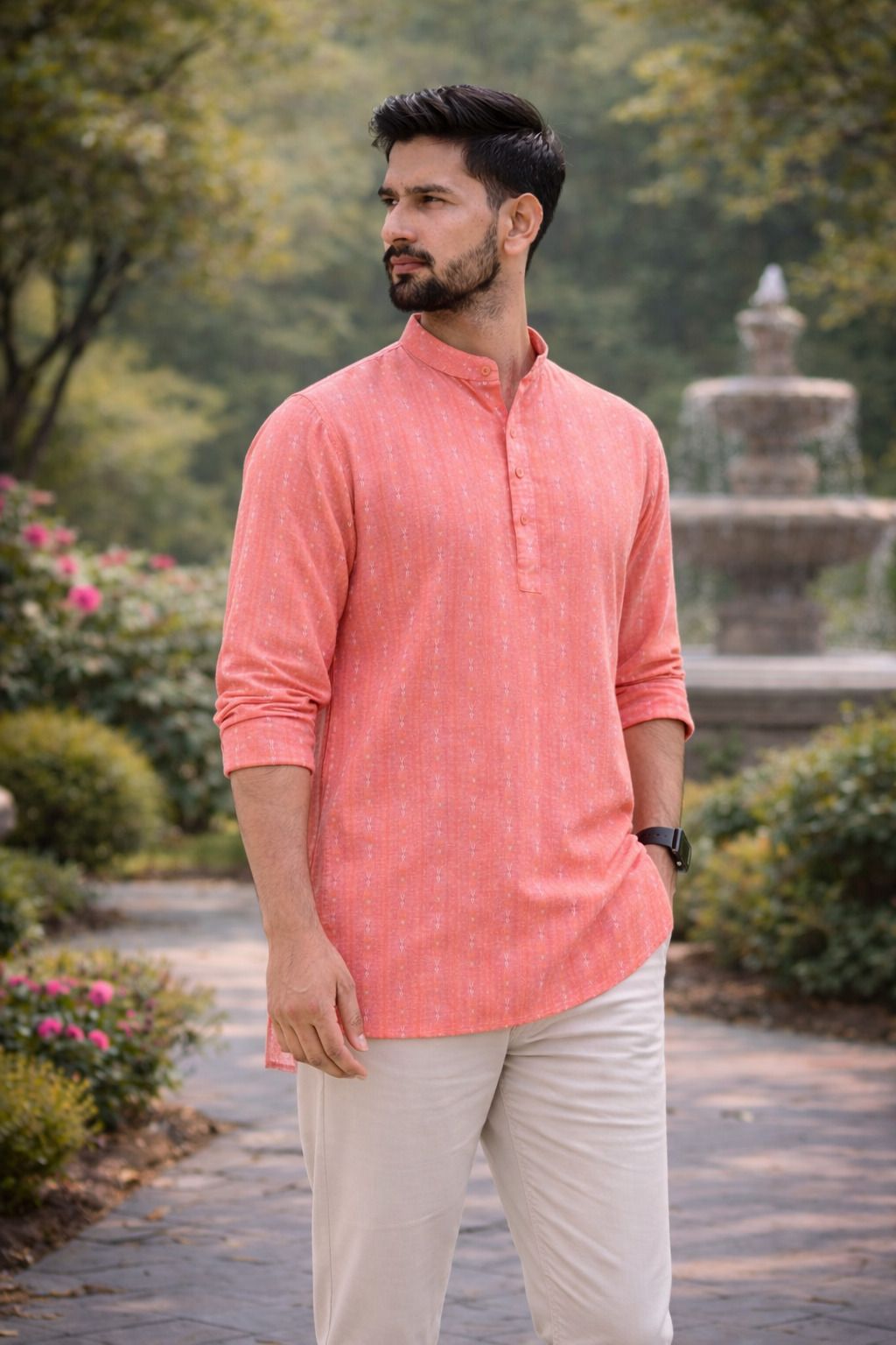 Men Striped Pure Cotton Straight Kurta-image-26