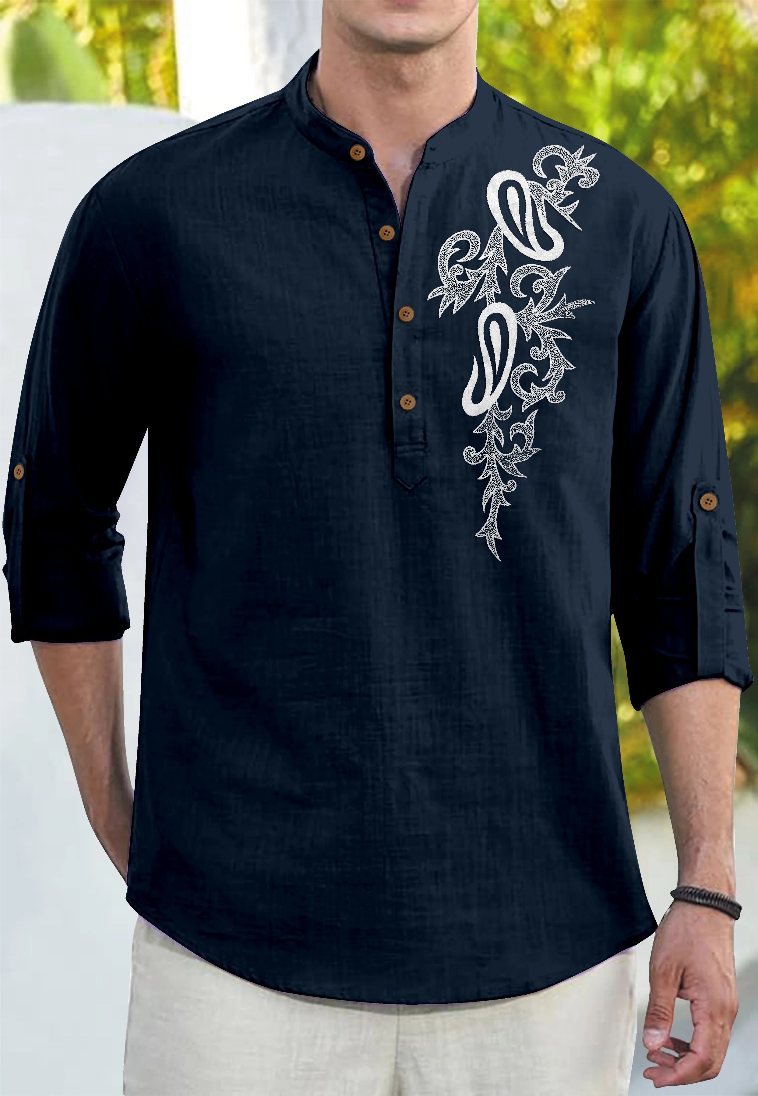 clothingveda Men Printed Cotton Blend Straight Kurta-picture-24