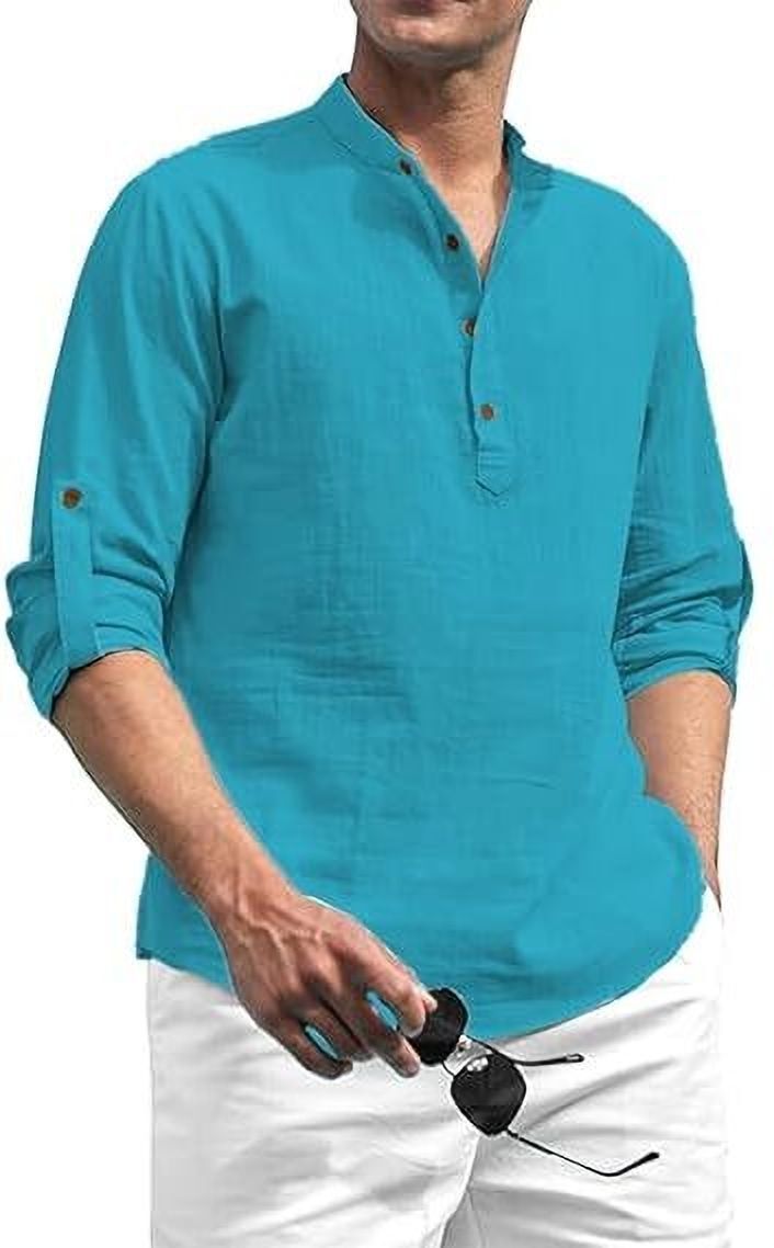 Solid Pure Cotton Straight Kurta for Men-image-18