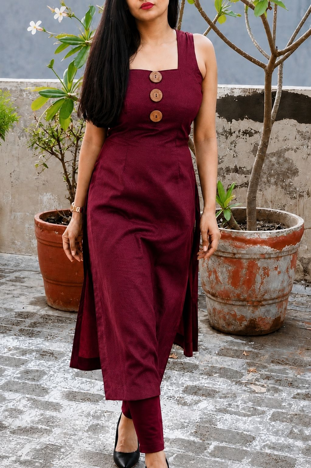 Solid Viscose Rayon Straight Kurta for Women-image-42
