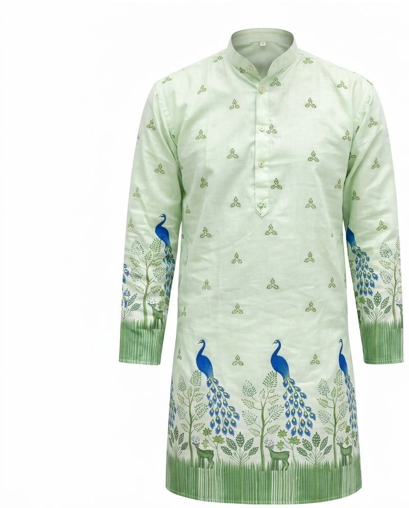 stylevaultt Printed Cotton Blend Straight Kurta for Men-picture-40