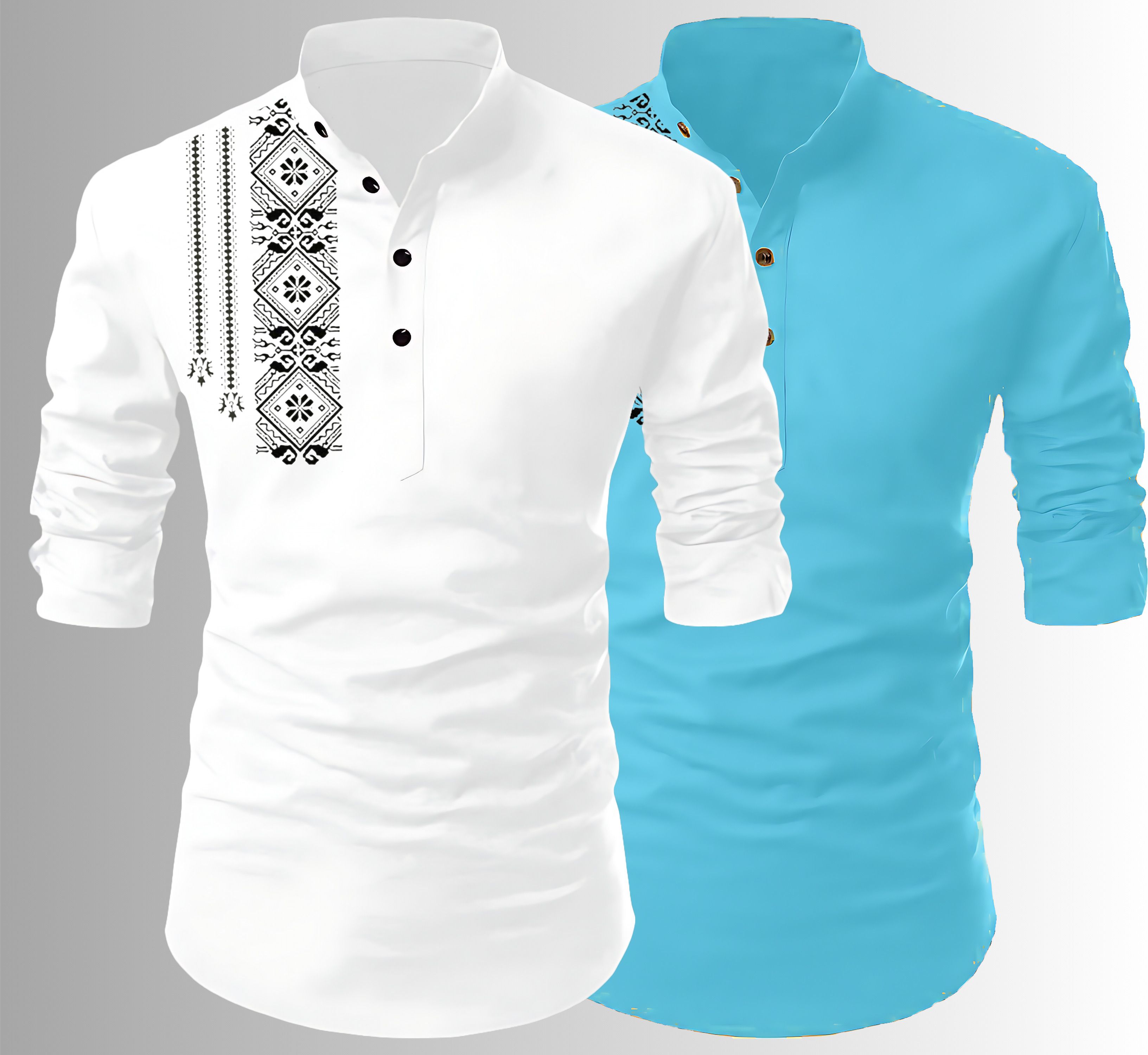 limro Solid Cotton Blend Straight Kurta for Men-picture-11