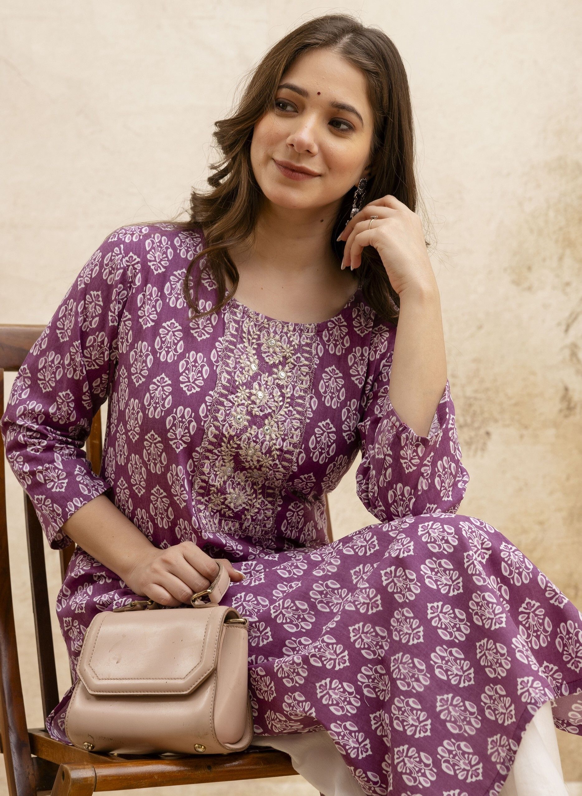 surhi Women Embroidered Cotton Blend Straight Kurta-picture-27