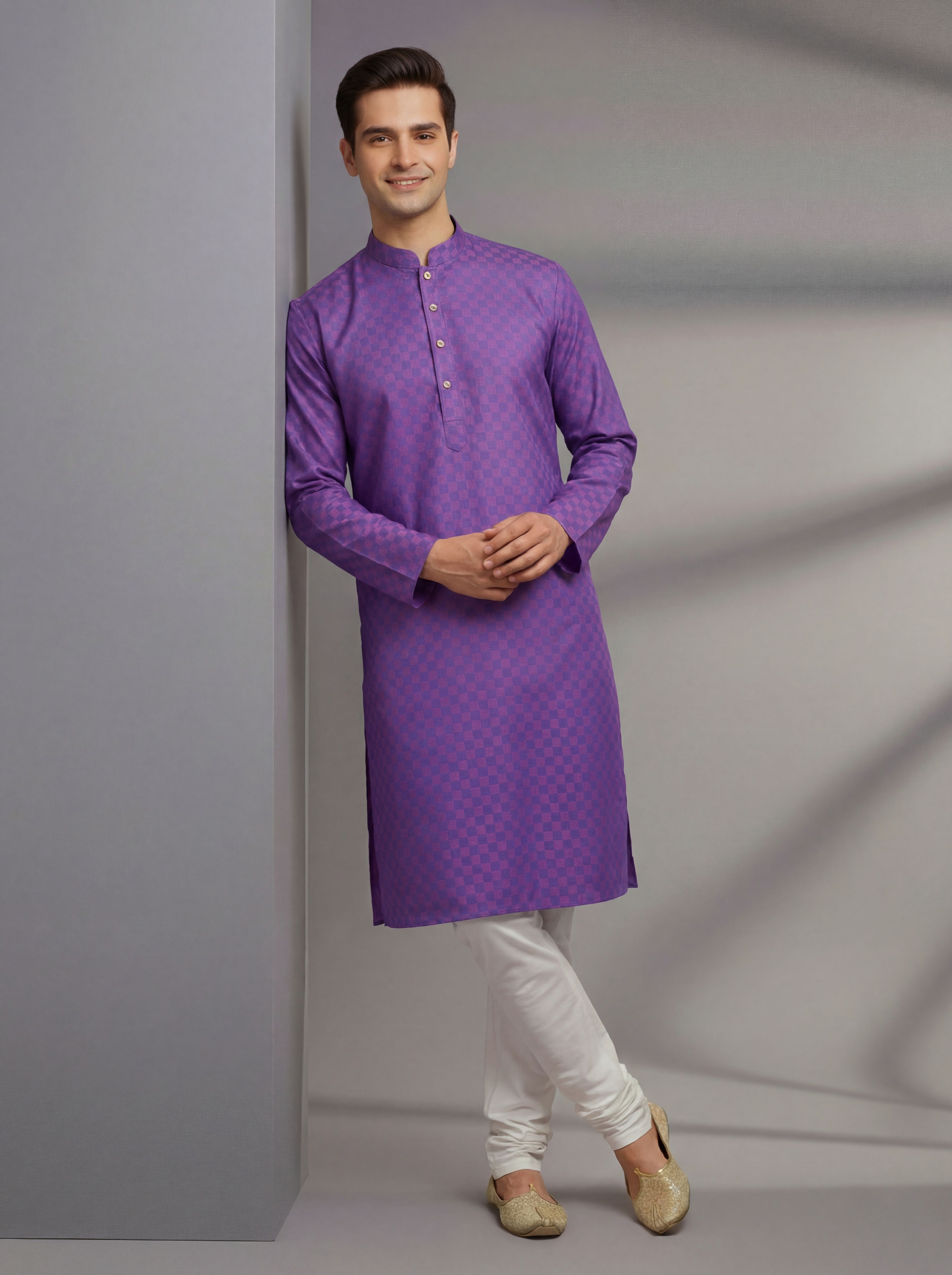 tibra collection Men Cotton Blend Kurta Pyjama Set-picture-24
