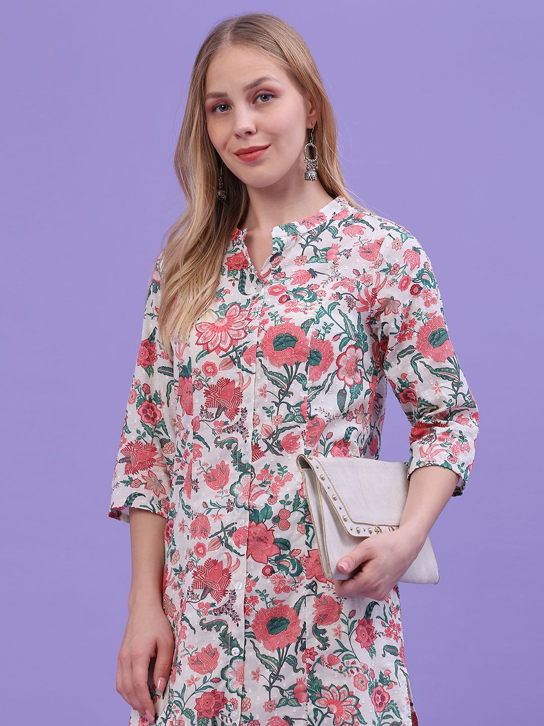 v-mart Printed Cotton Blend A-line Kurta for Women-picture-39