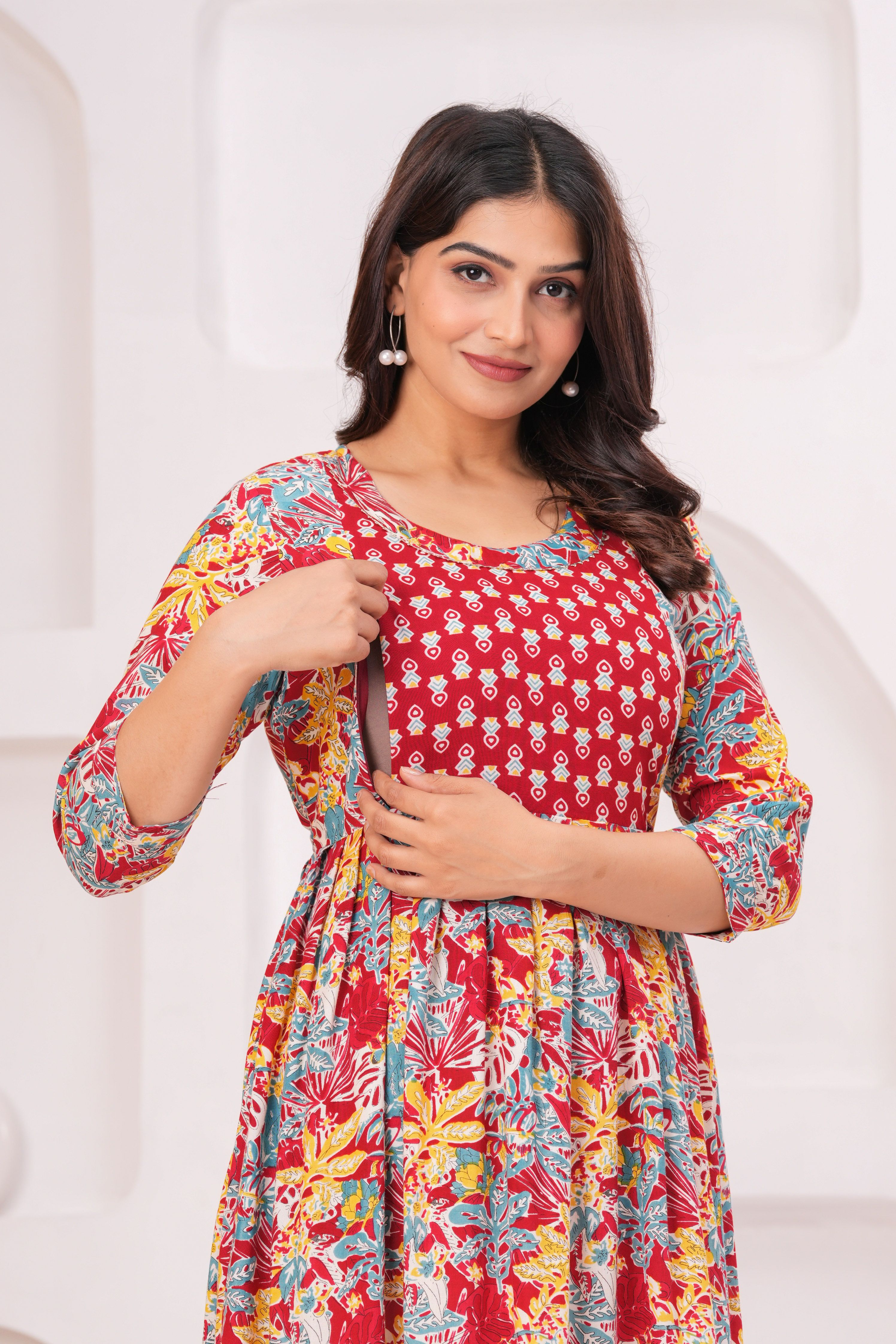 Printed Pure Cotton Anarkali Kurta for Women-image-14