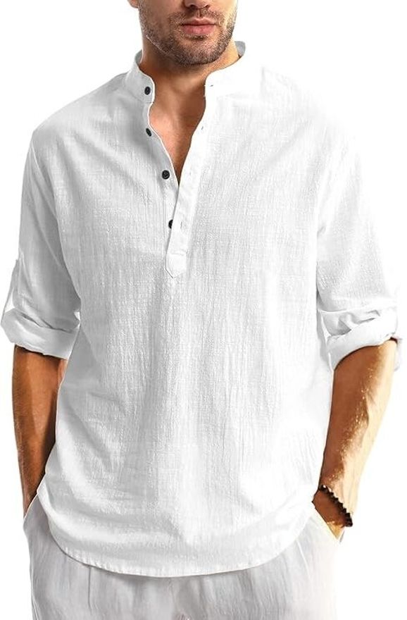 unifav Solid Cotton Blend Straight Kurta for Men-picture-18