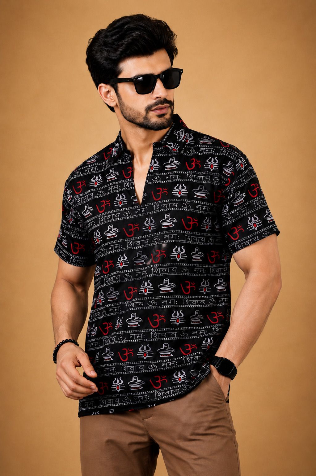 kipekee Printed Cotton Blend Straight Kurta for Men-picture-20