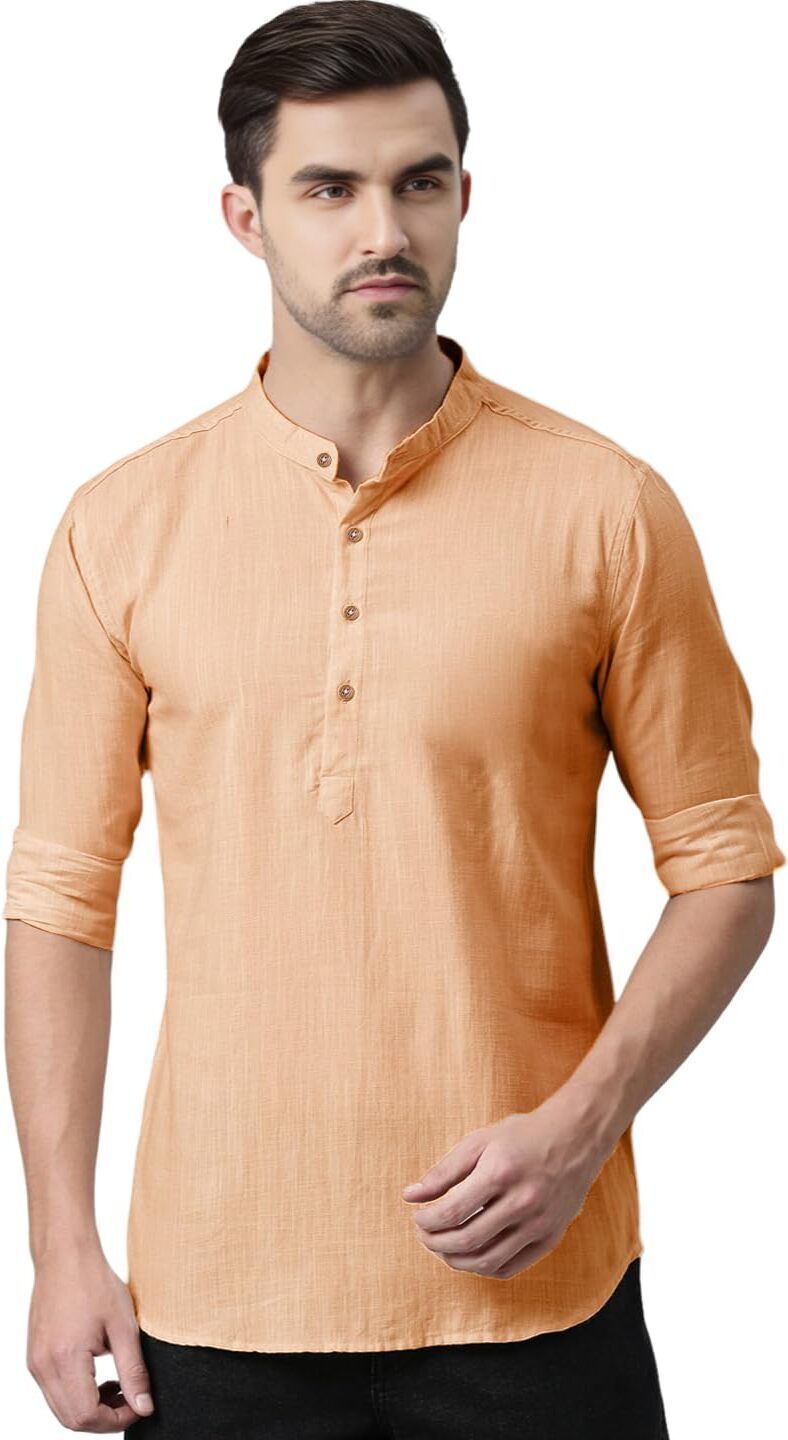 amritenterprise Solid Pure Cotton Straight Kurta for Men-picture-37