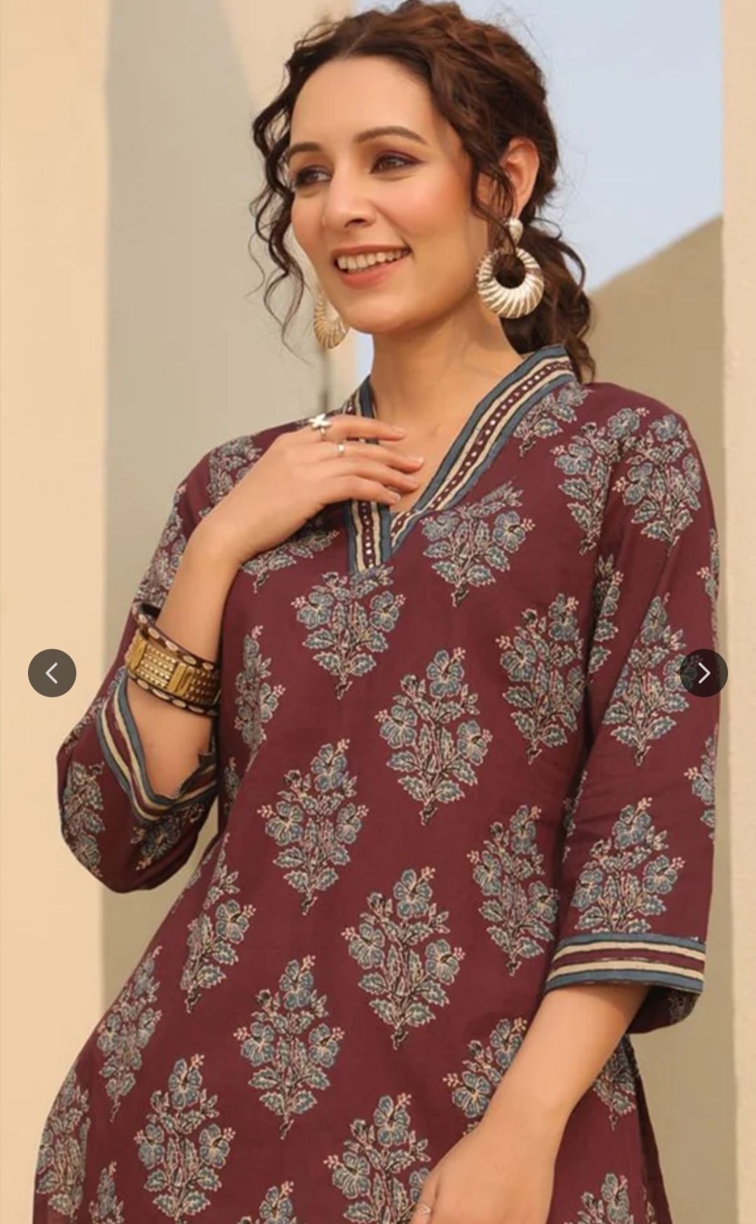 Women Floral Print, Printed Pure Cotton Straight Kurta