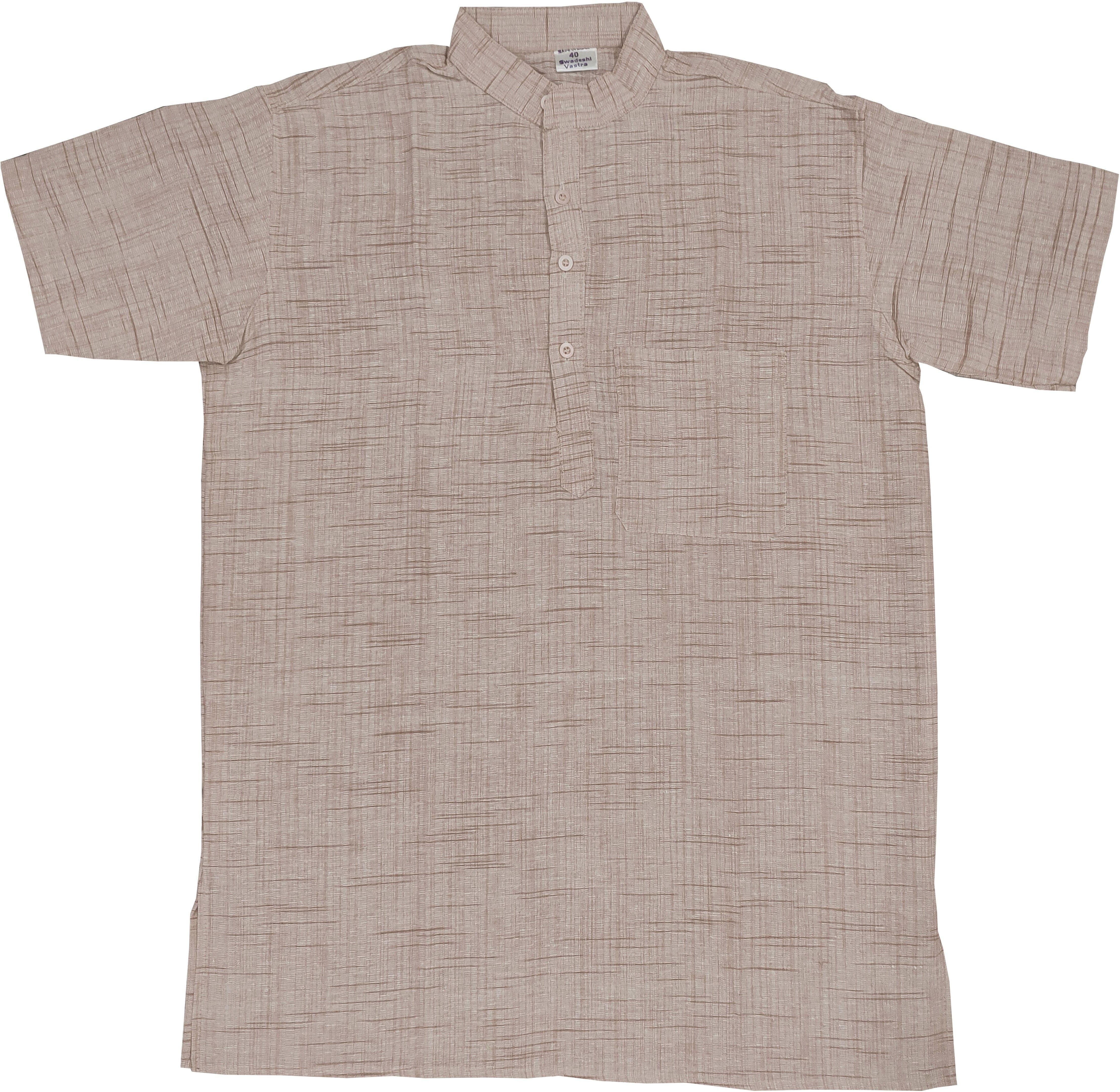 hmcollect Solid Khadi Cotton High Low Kurta for Men-picture-22