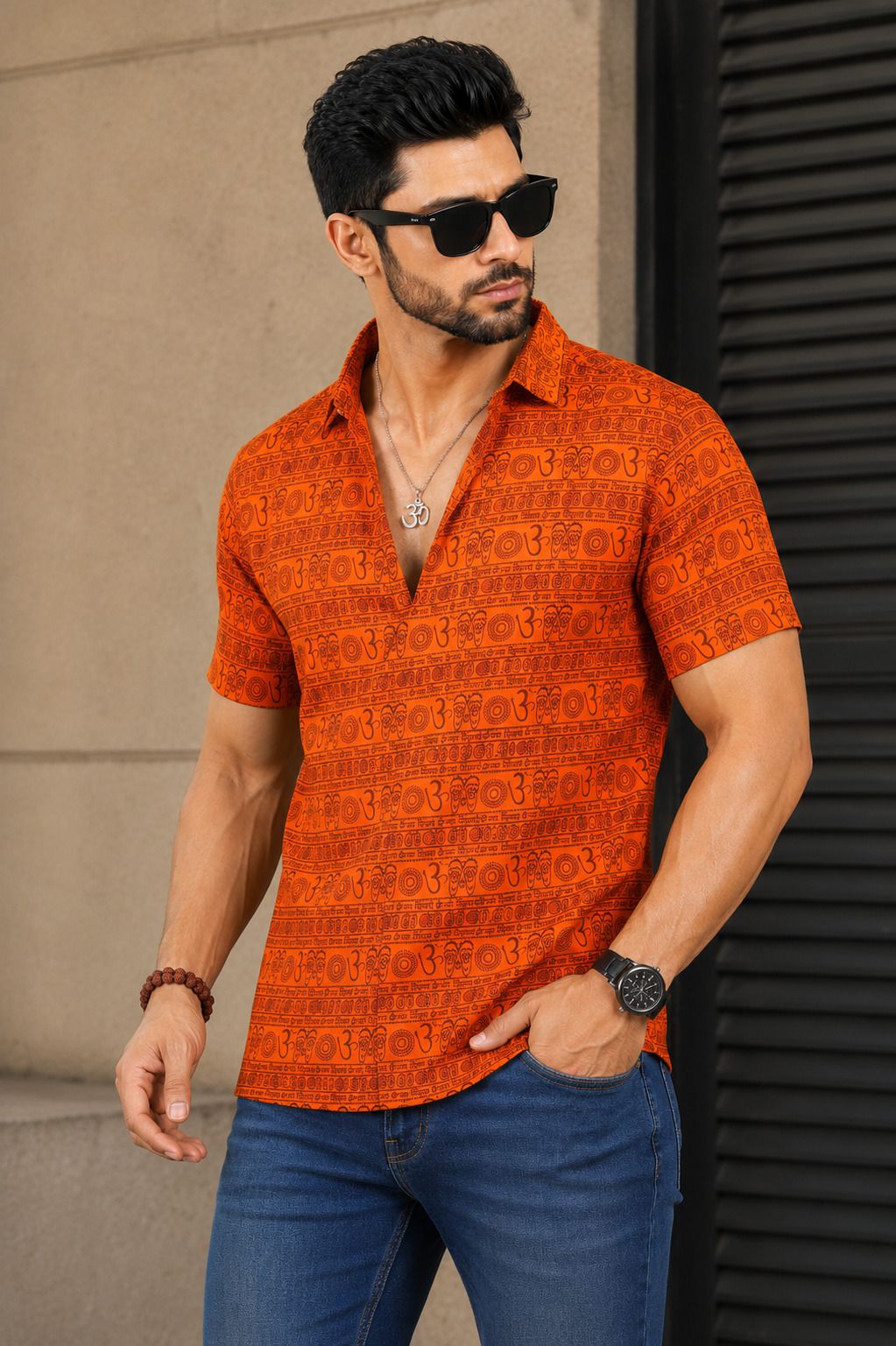 axolotl Printed Cotton Blend Straight Kurta for Men-picture-16
