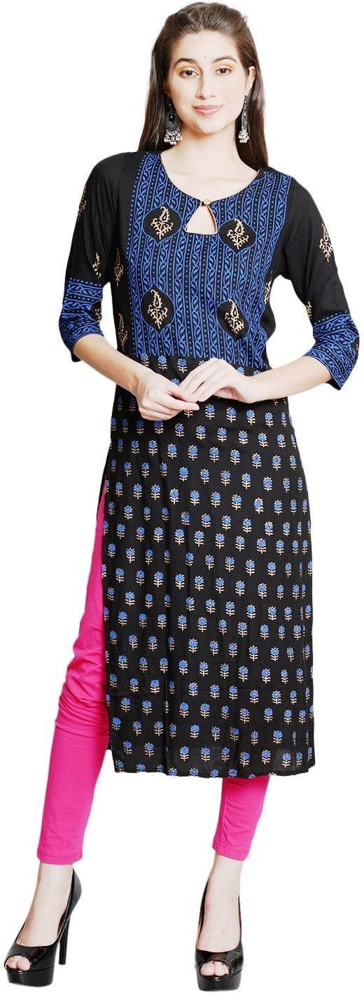 houseofcommon Women Printed Cotton Rayon A-line Kurta-picture-24