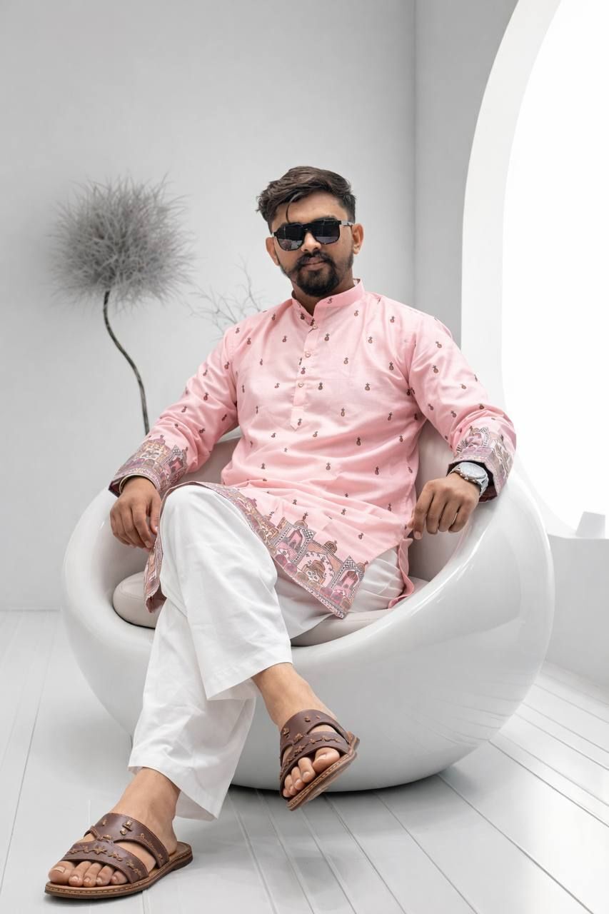 menpera Men Printed Pure Cotton Straight Kurta-picture-13