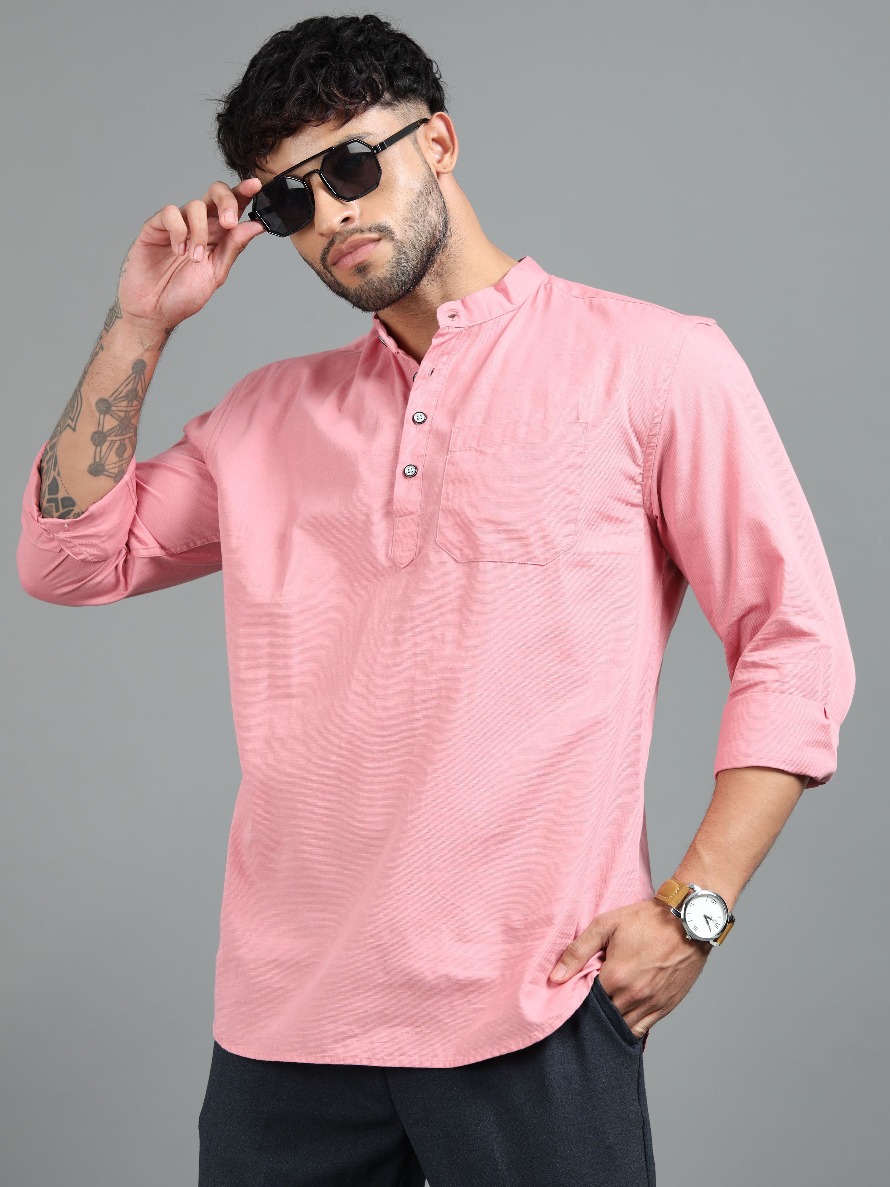 Men Solid Pure Cotton Straight Kurta-image-45