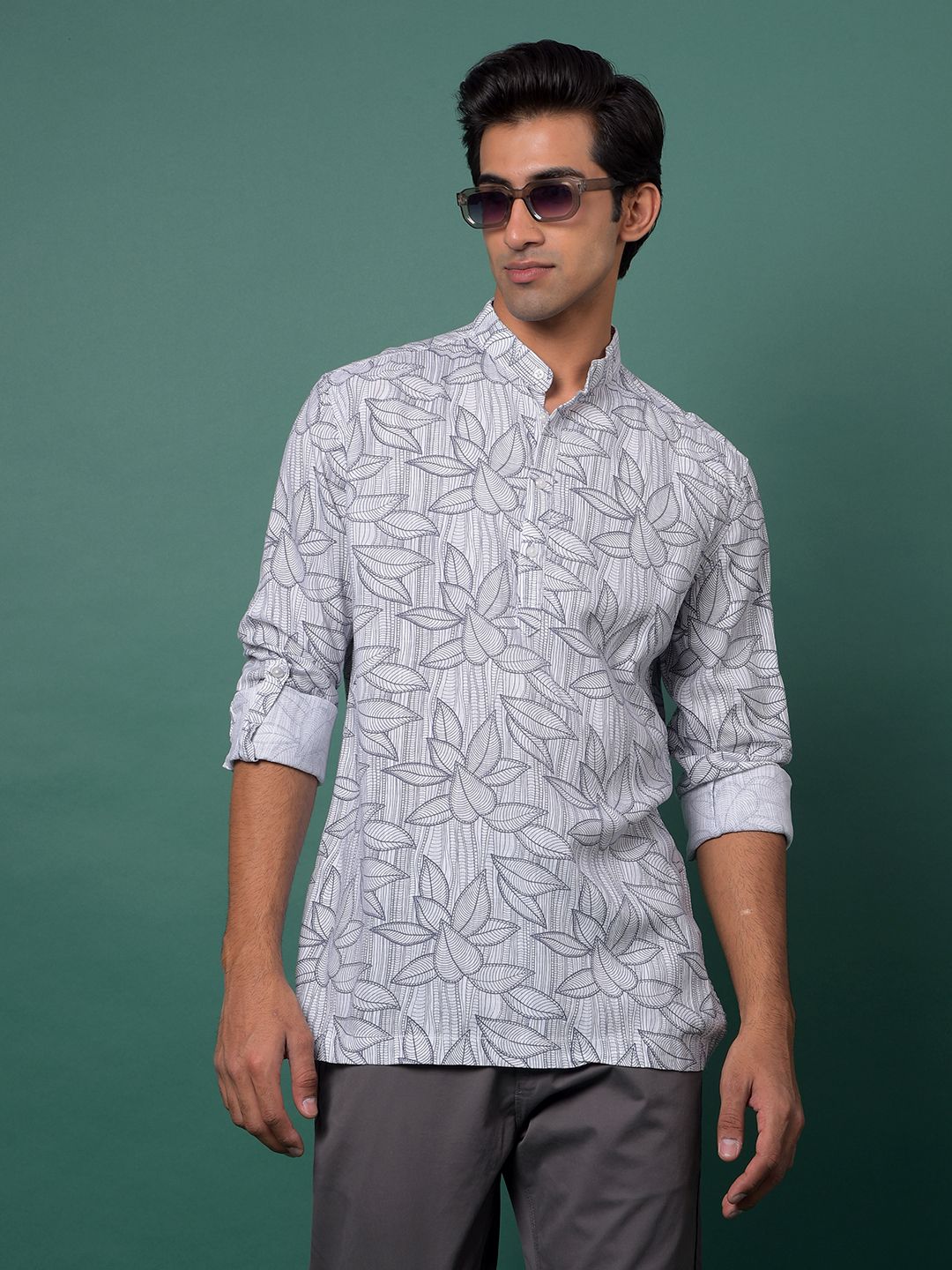 crimsoune club Men Printed Cotton Blend A-line Kurta-picture-15