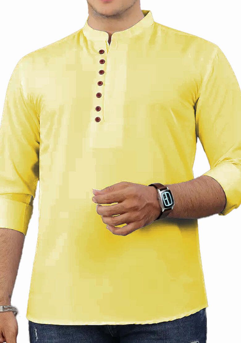 Printed Cotton Blend Straight Kurta for Men-image-9