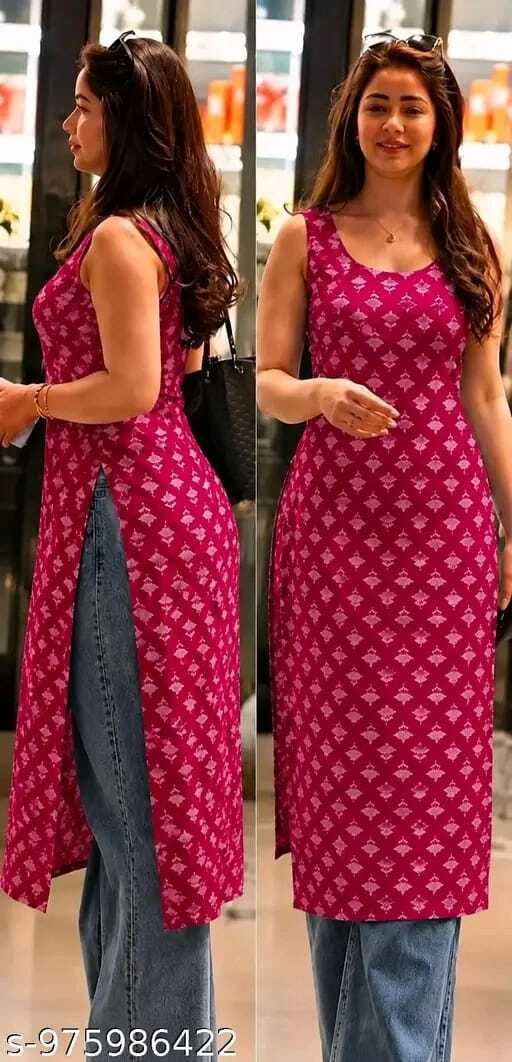 heengshi Printed Rayon Slub Straight Kurta for Women-picture-20
