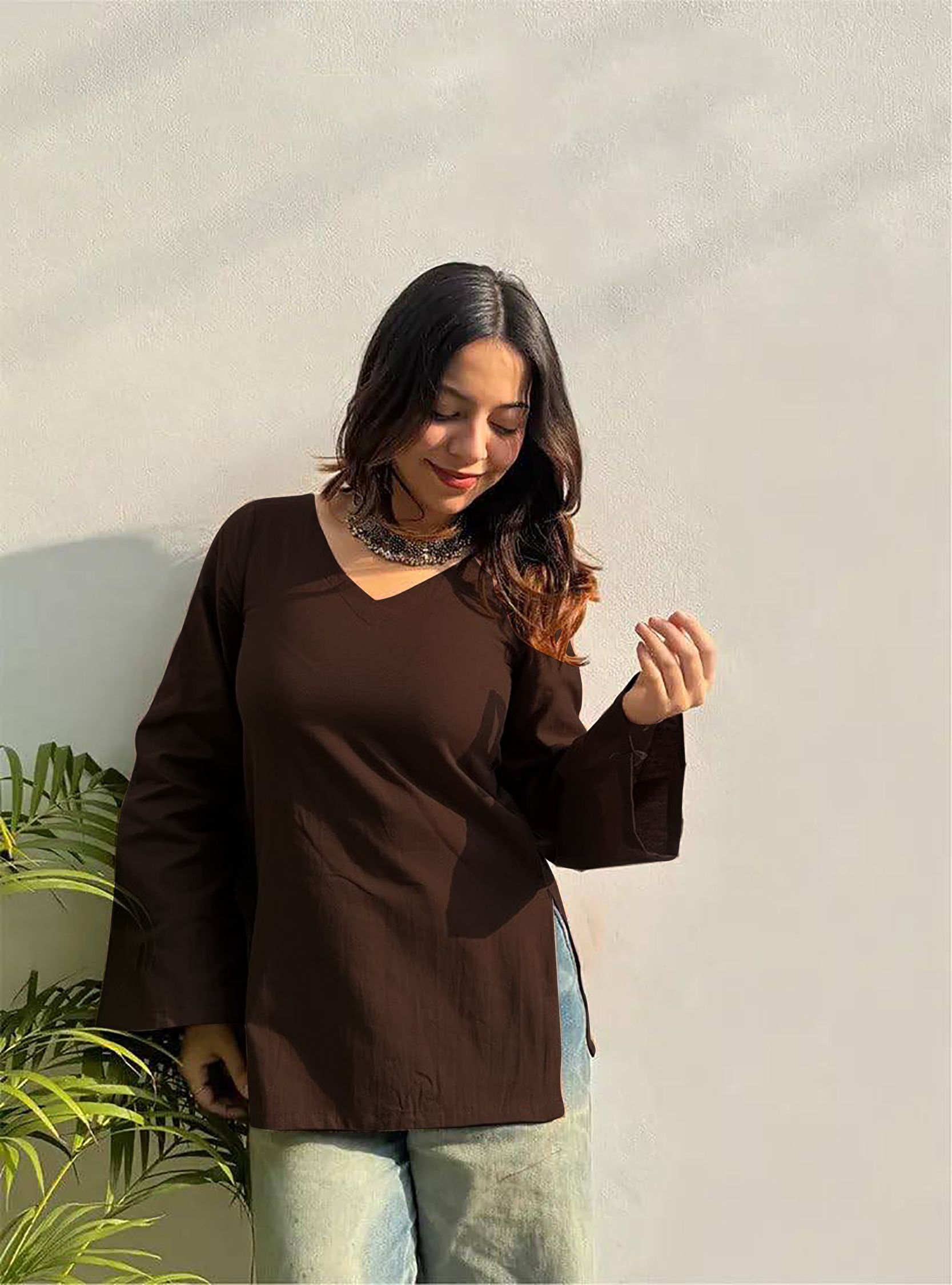 divastri Solid Viscose Rayon Tunic Kurta for Women-picture-39