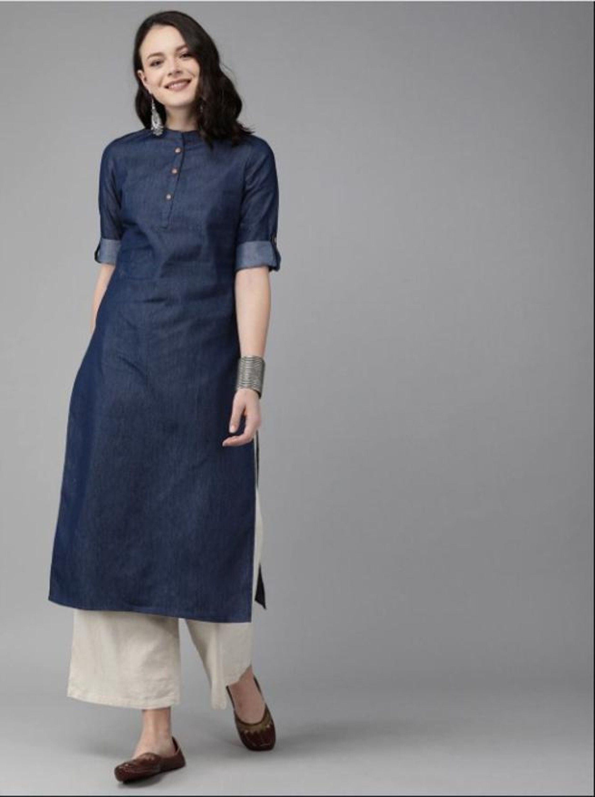 labhanshi creation Women Solid Cotton Blend Straight Kurta-picture-13