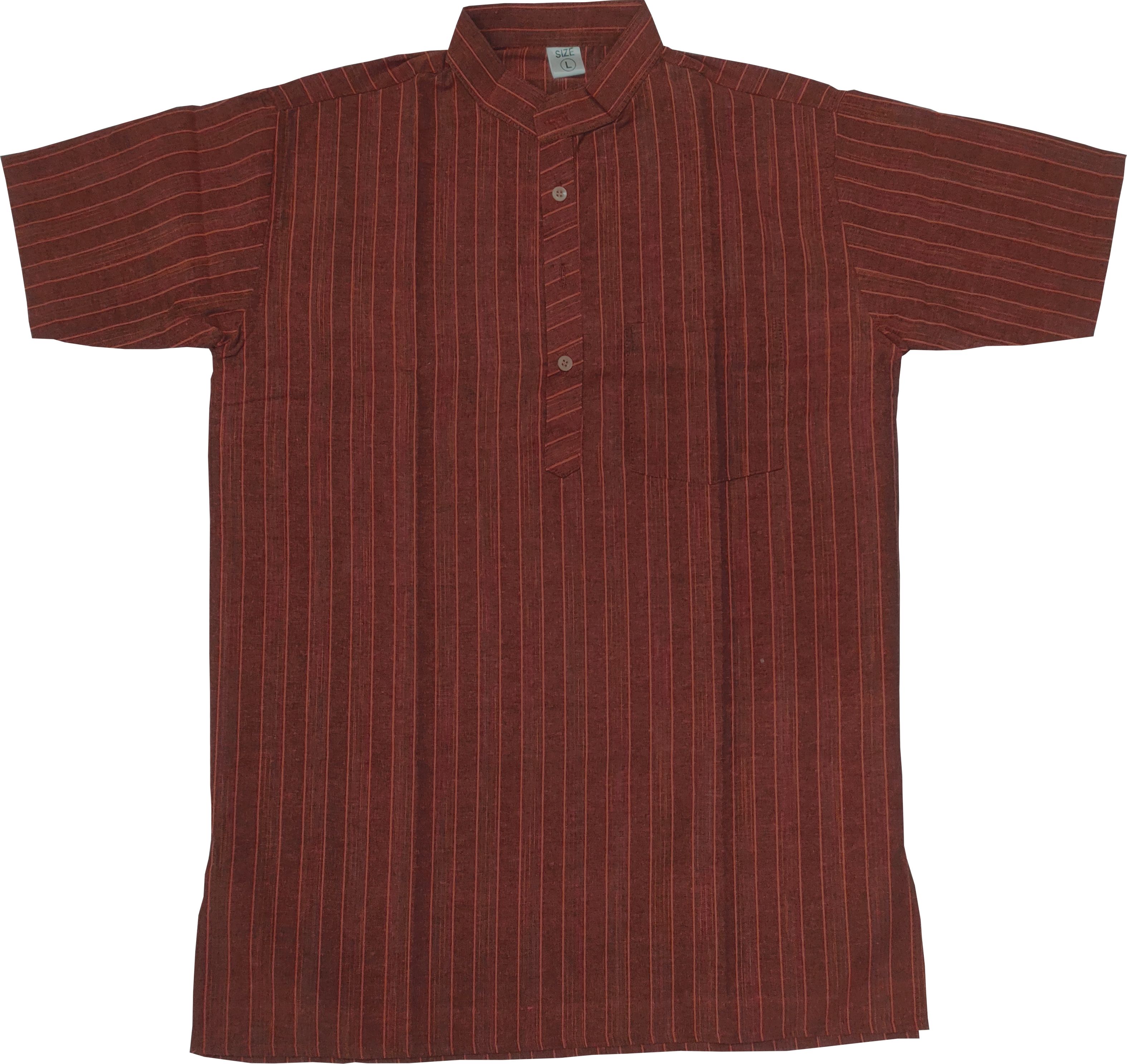 fincart Men Striped Khadi Cotton Straight Kurta-picture-28