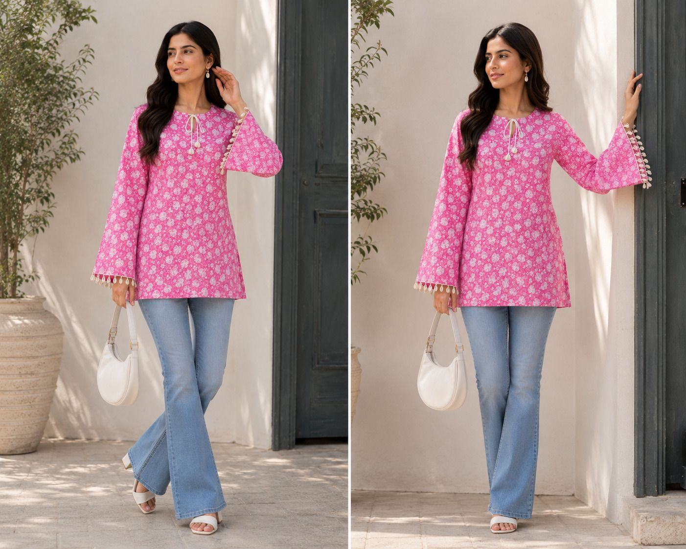 muattire Floral Print Pure Cotton A-line Kurta for Women-picture-11