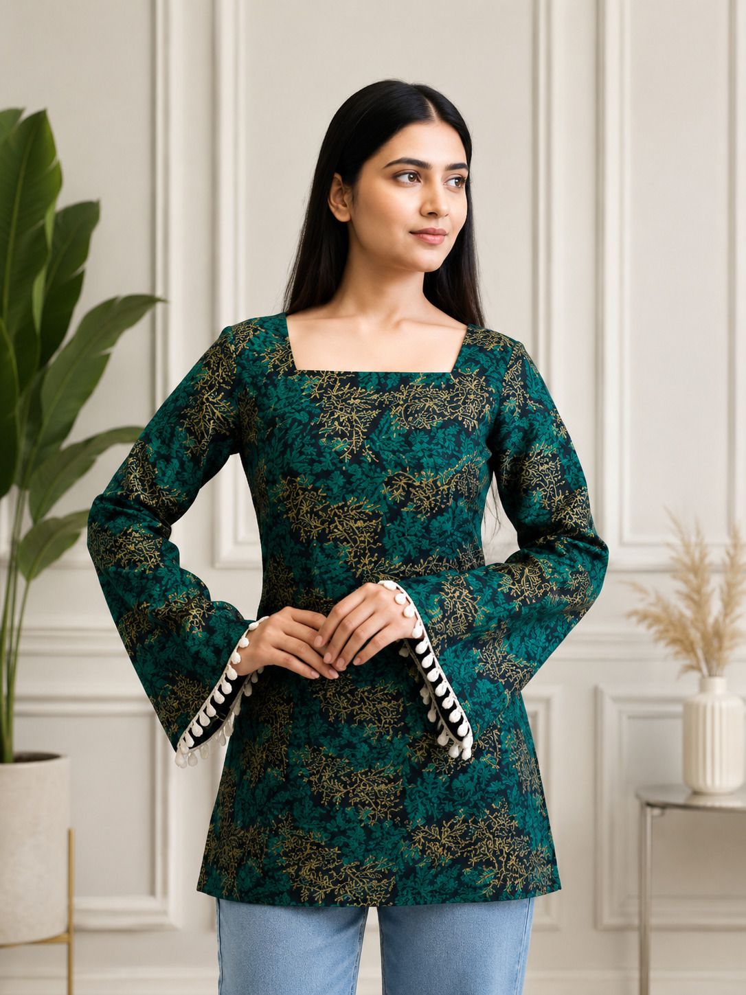 jeneric Solid Cotton Blend A-line Kurta for Women-picture-0