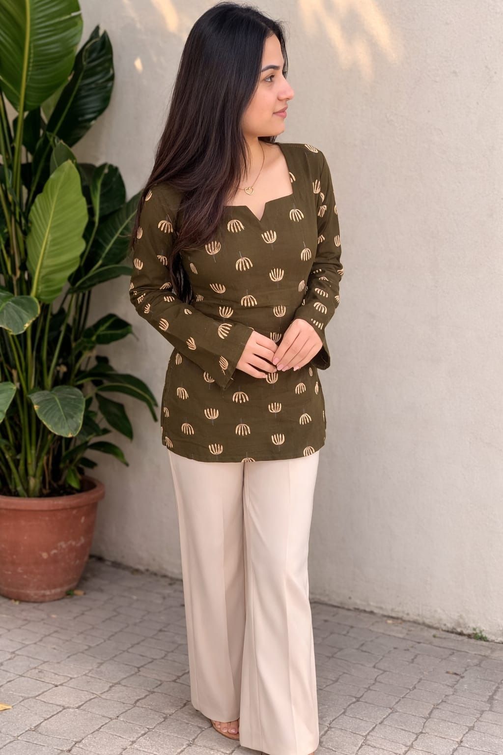 Printed, Abstract Pure Cotton Straight Kurta for Women-image-7