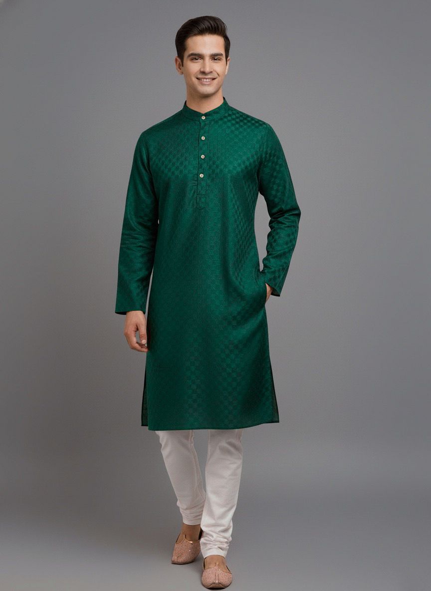 tibra collection Men Solid Cotton Blend Straight Kurta-picture-14