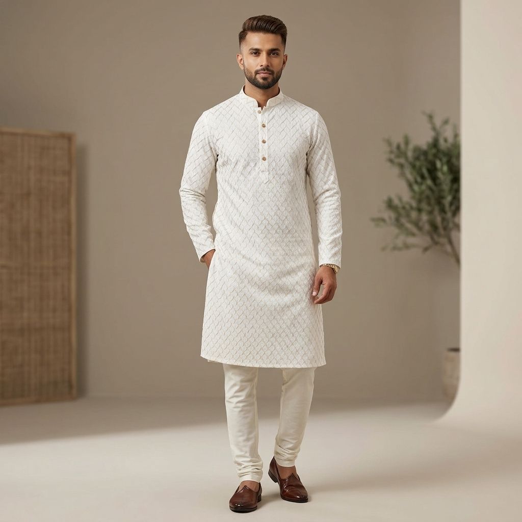 bdivine Men Cotton Rayon Kurta Pyjama Set-picture-42