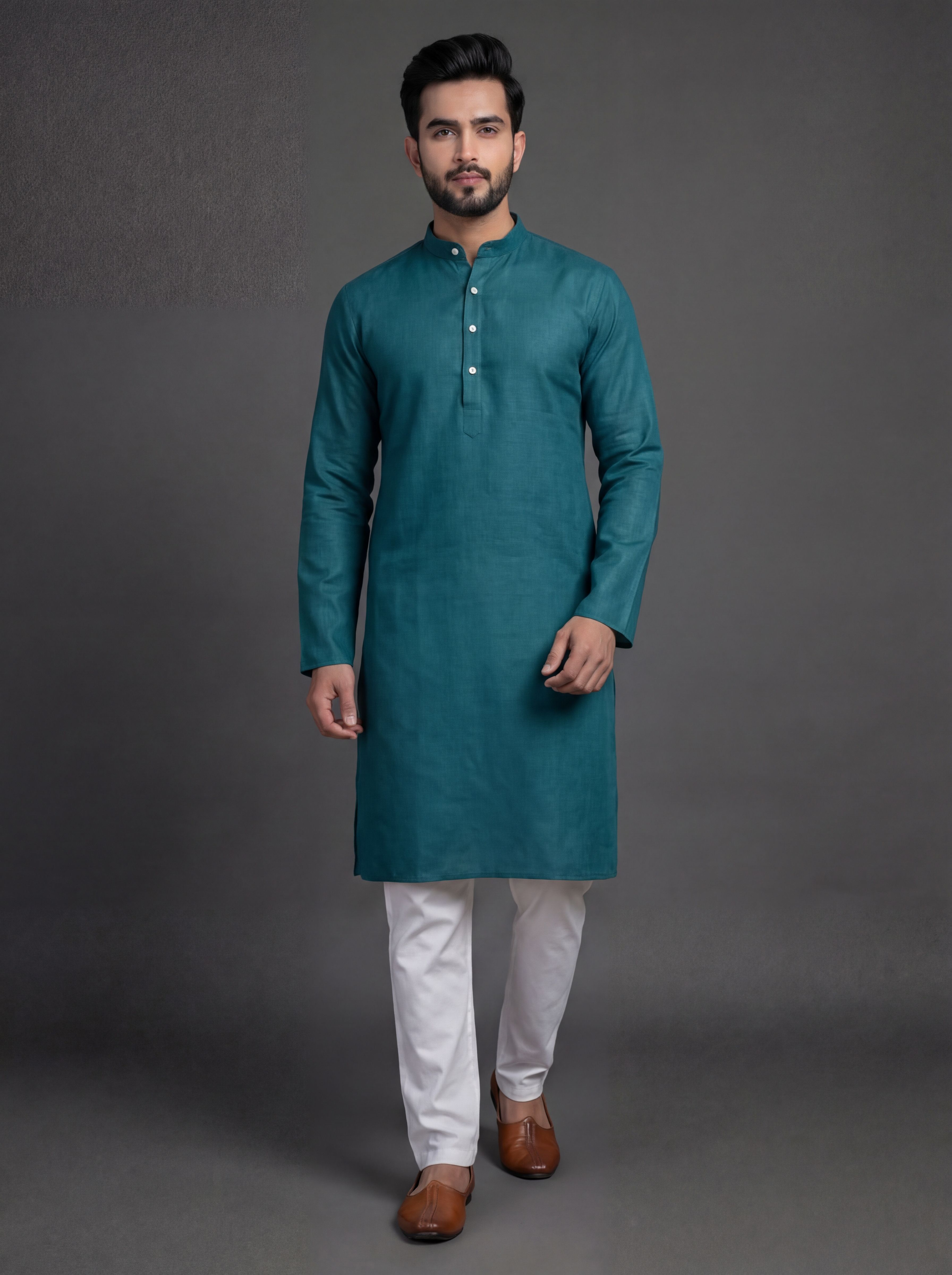 tibra collection Men Solid Cotton Blend Straight Kurta-picture-22