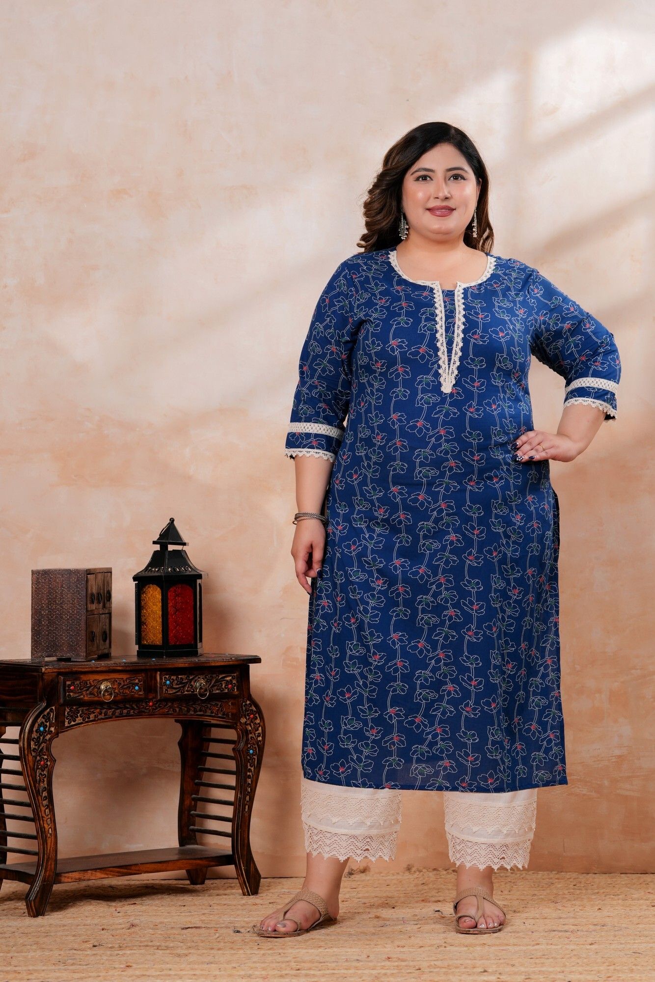 labuly Printed Pure Cotton Straight Kurta for Women-picture-2