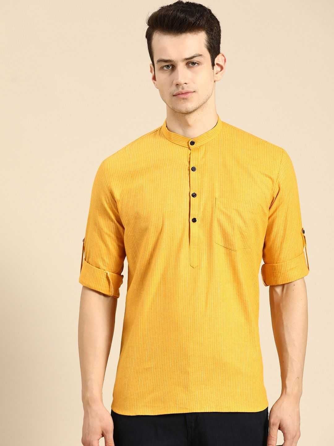 rajubhai hargovindas Striped Pure Cotton Straight Kurta for Men-picture-21