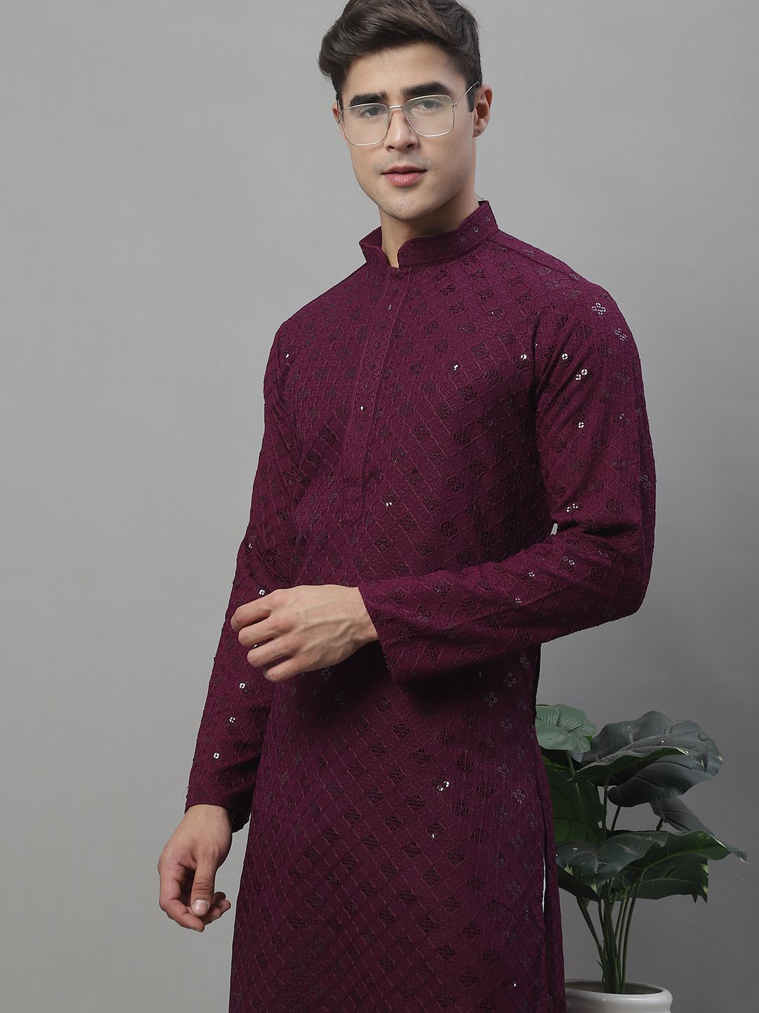 jompers Embroidered Viscose Rayon Straight Kurta for Men-picture-16