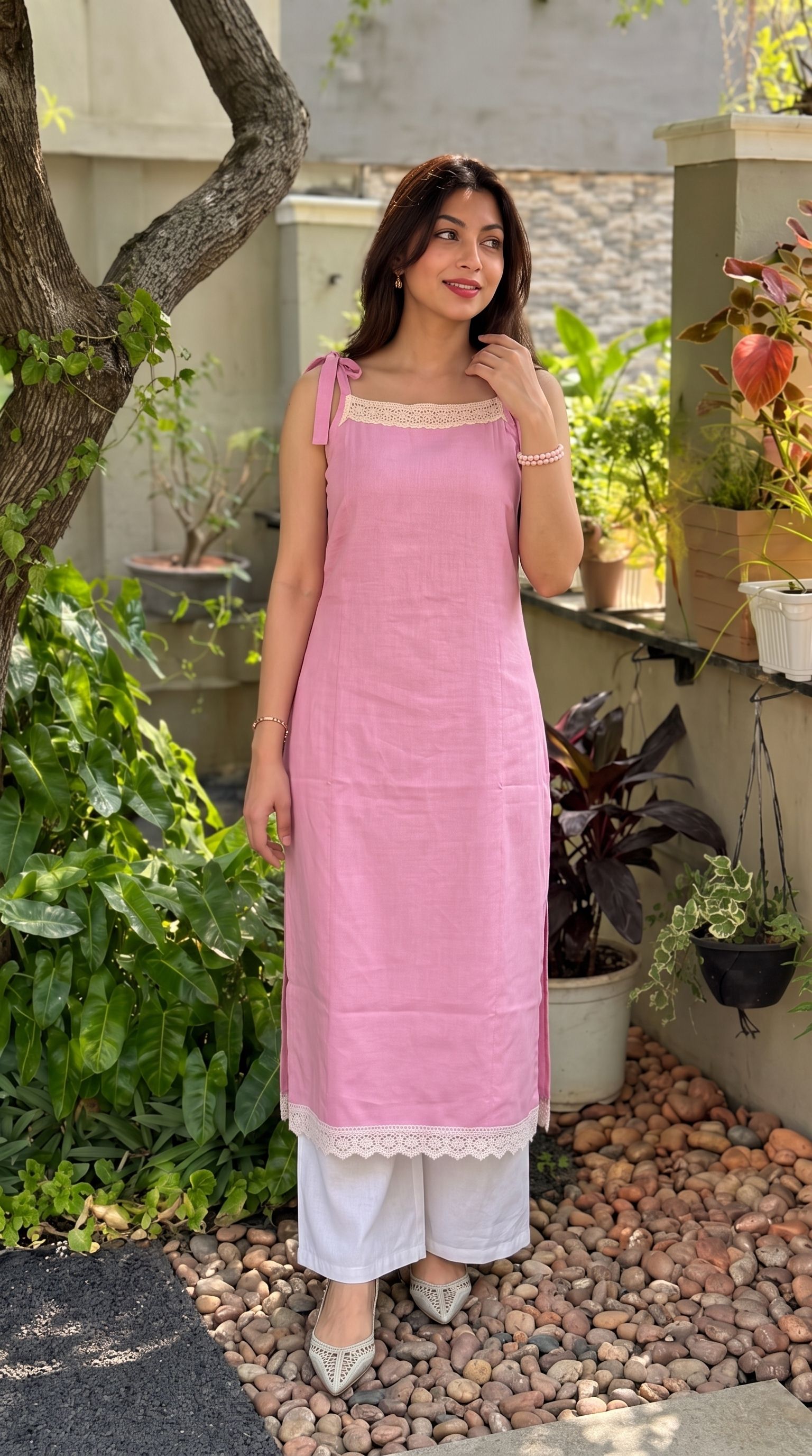 Solid Pure Cotton A-line Kurta for Women-image-47