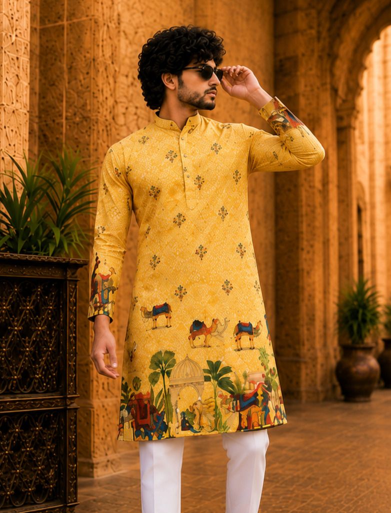 Men Viscose Rayon Kurta Pyjama Set-image-34