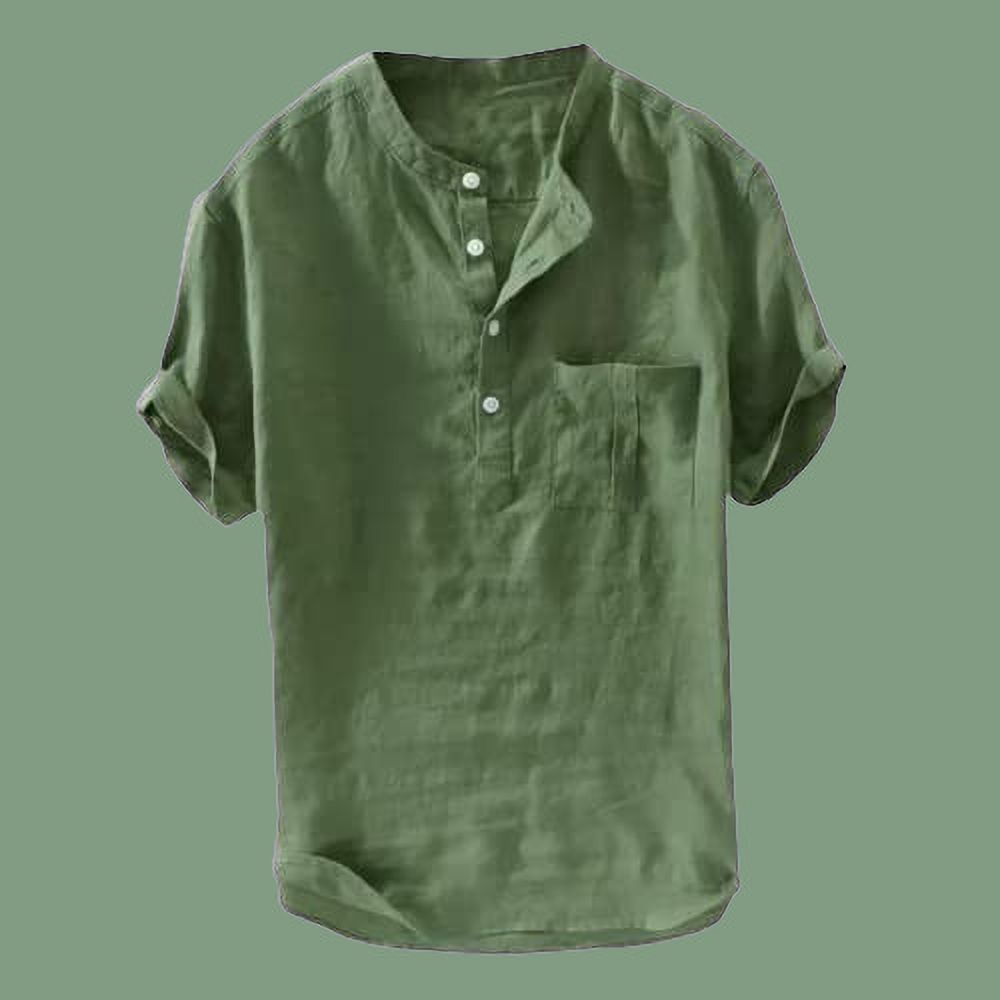 gainell Men Solid Cotton Blend Straight Kurta-picture-2