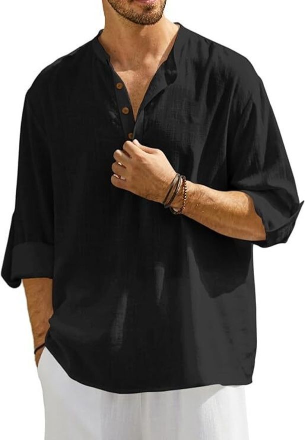 amritenterprise Solid Cotton Blend Straight Kurta for Men-picture-5