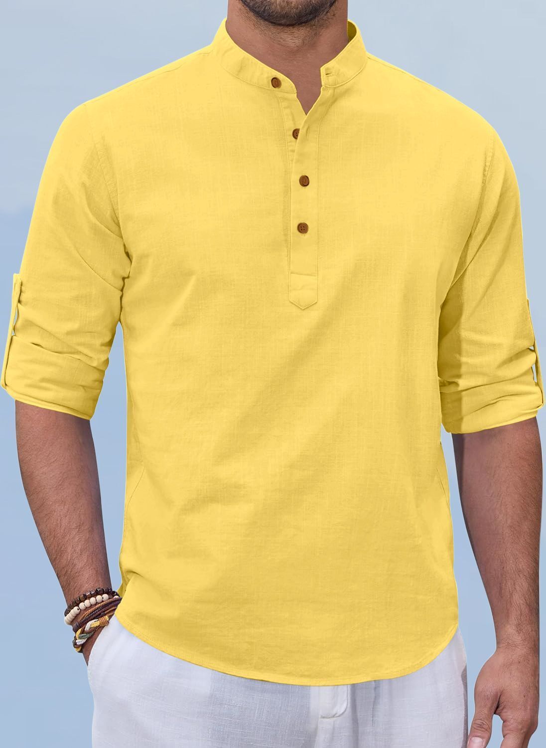 fifth u Men Solid Cotton Blend Straight Kurta-picture-12