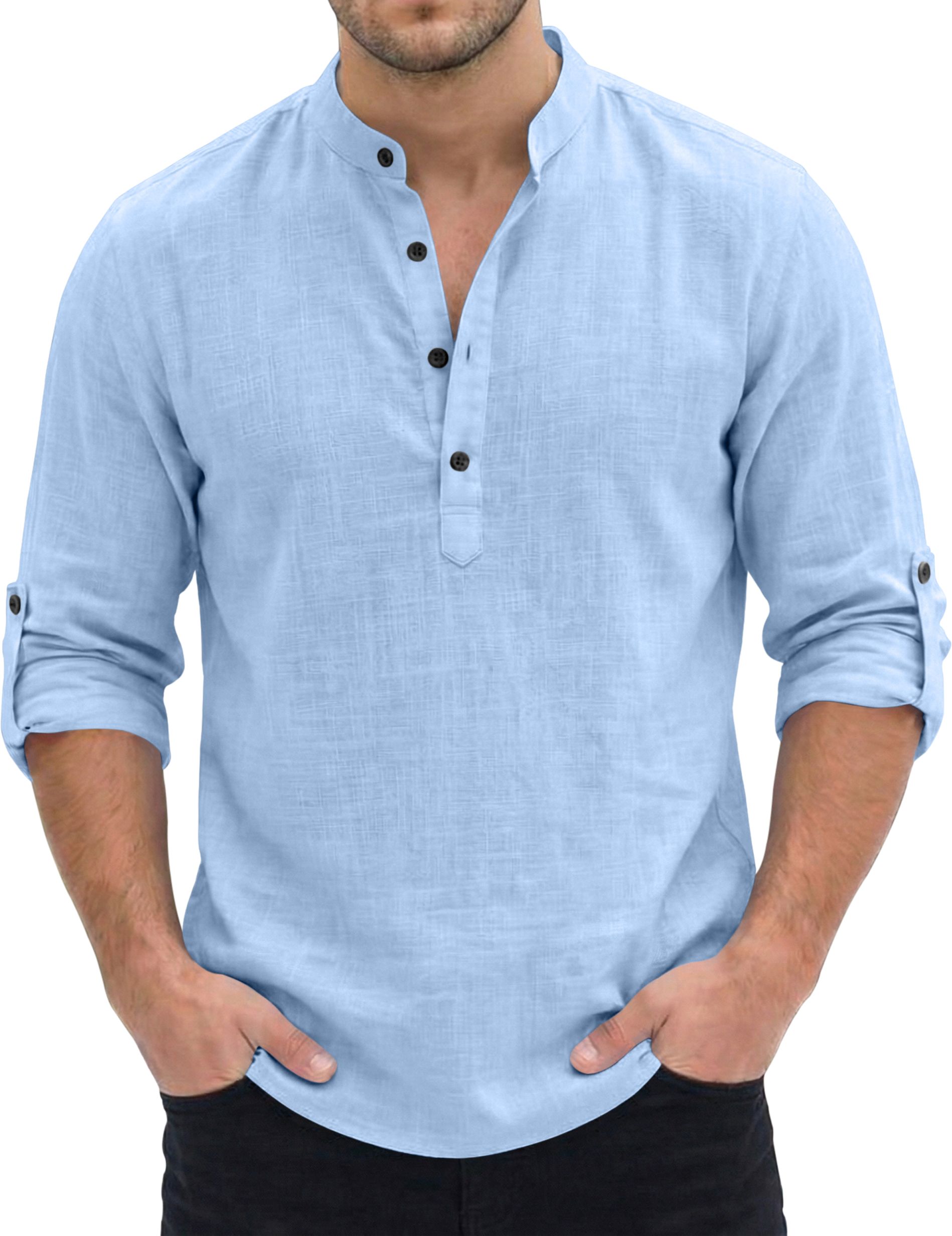 Men Solid Cotton Blend Straight Kurta-image-10