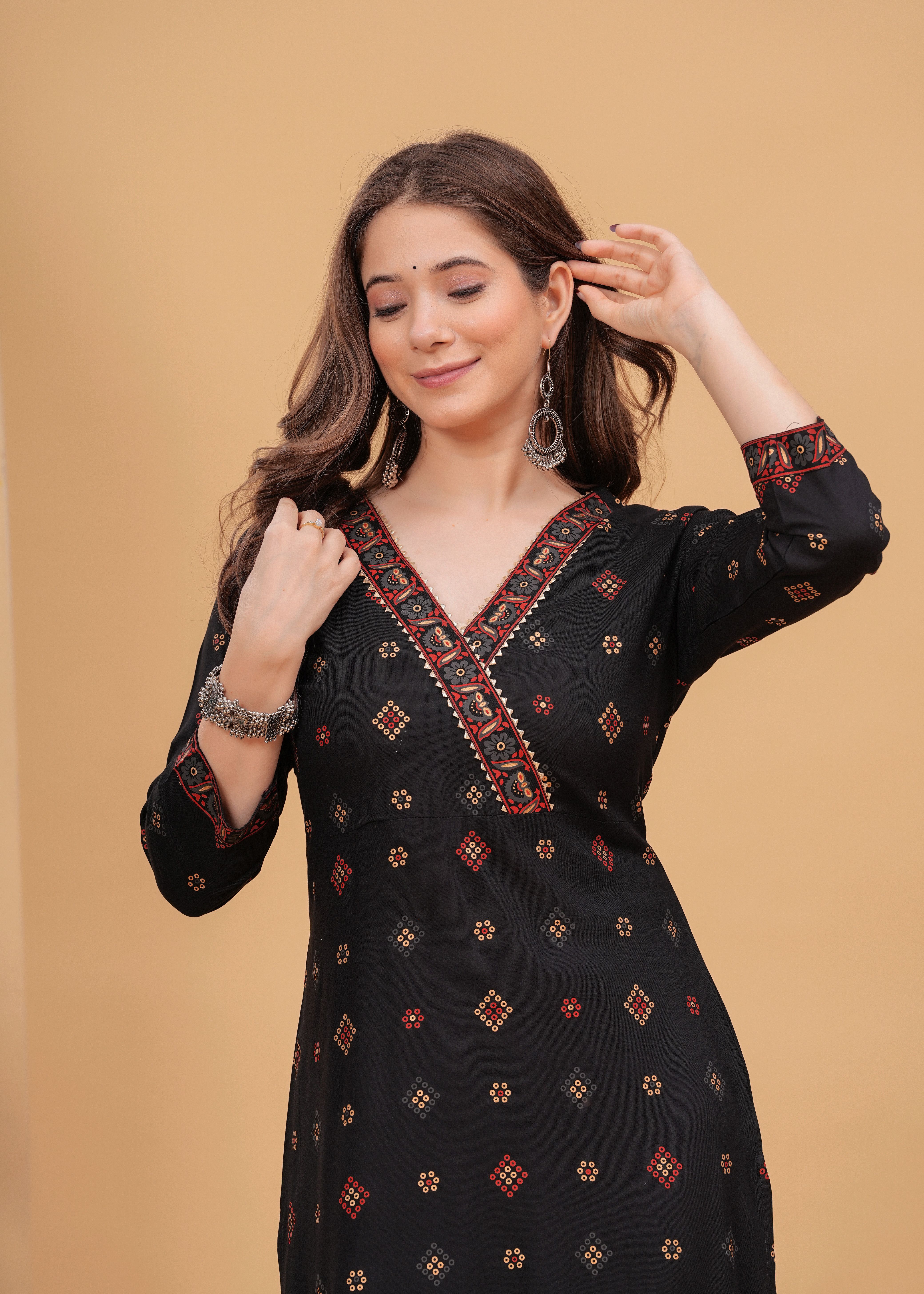 Women Floral Print Viscose Rayon Straight Kurta-image-15