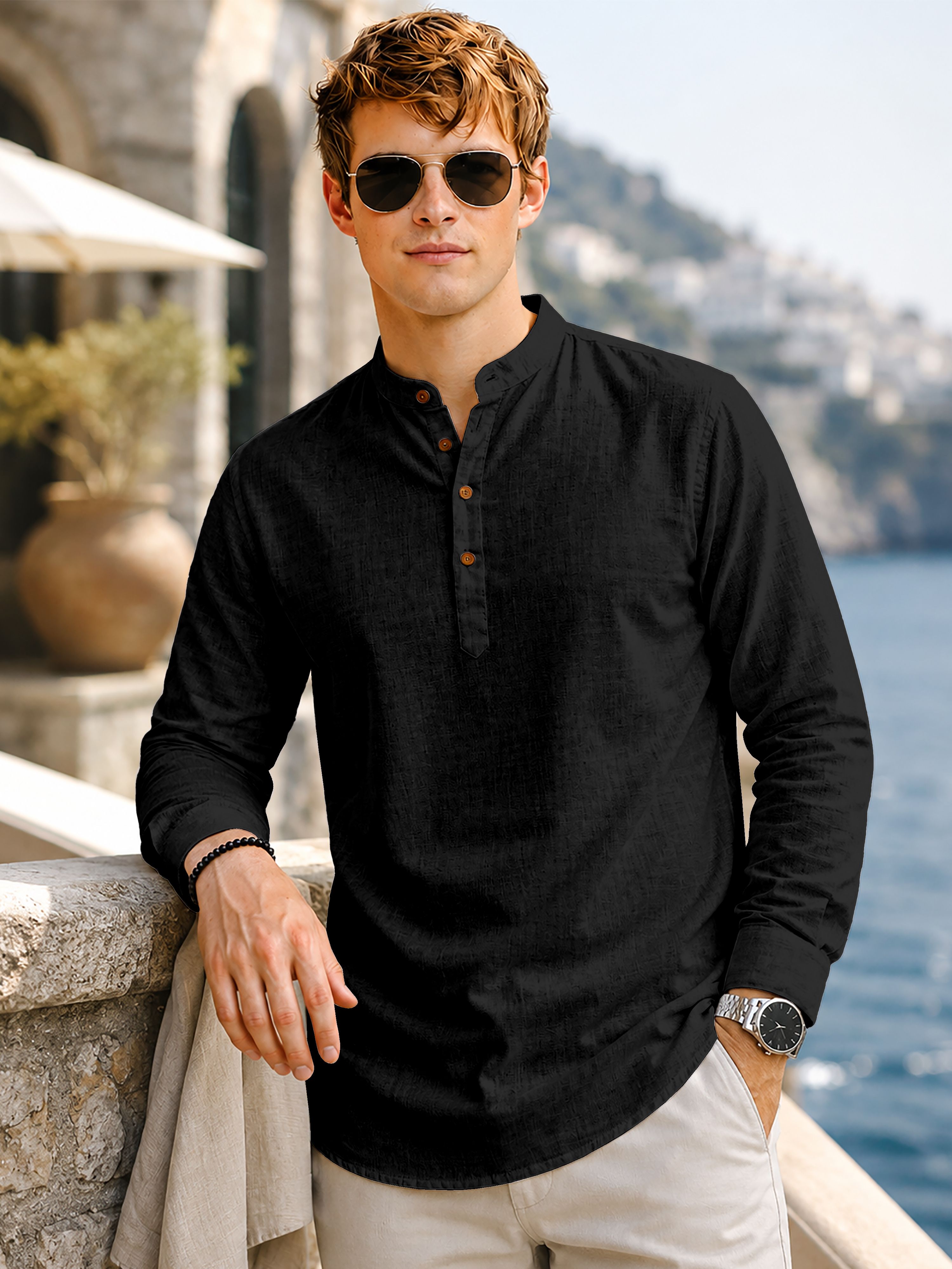 imperial choice Solid Cotton Blend Straight Kurta for Men-picture-36