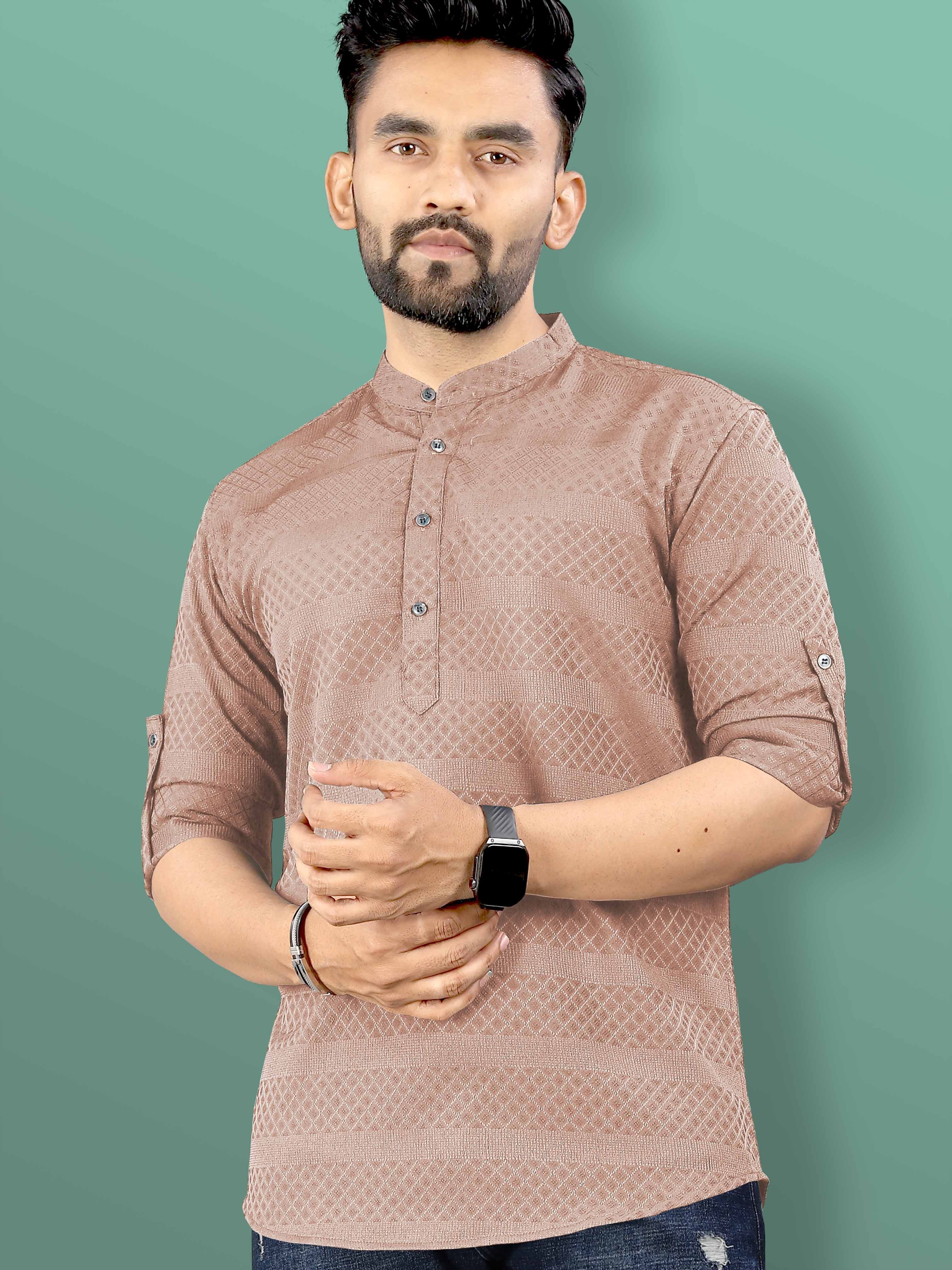 vebnor Men Self Design Art Silk Straight Kurta-picture-14