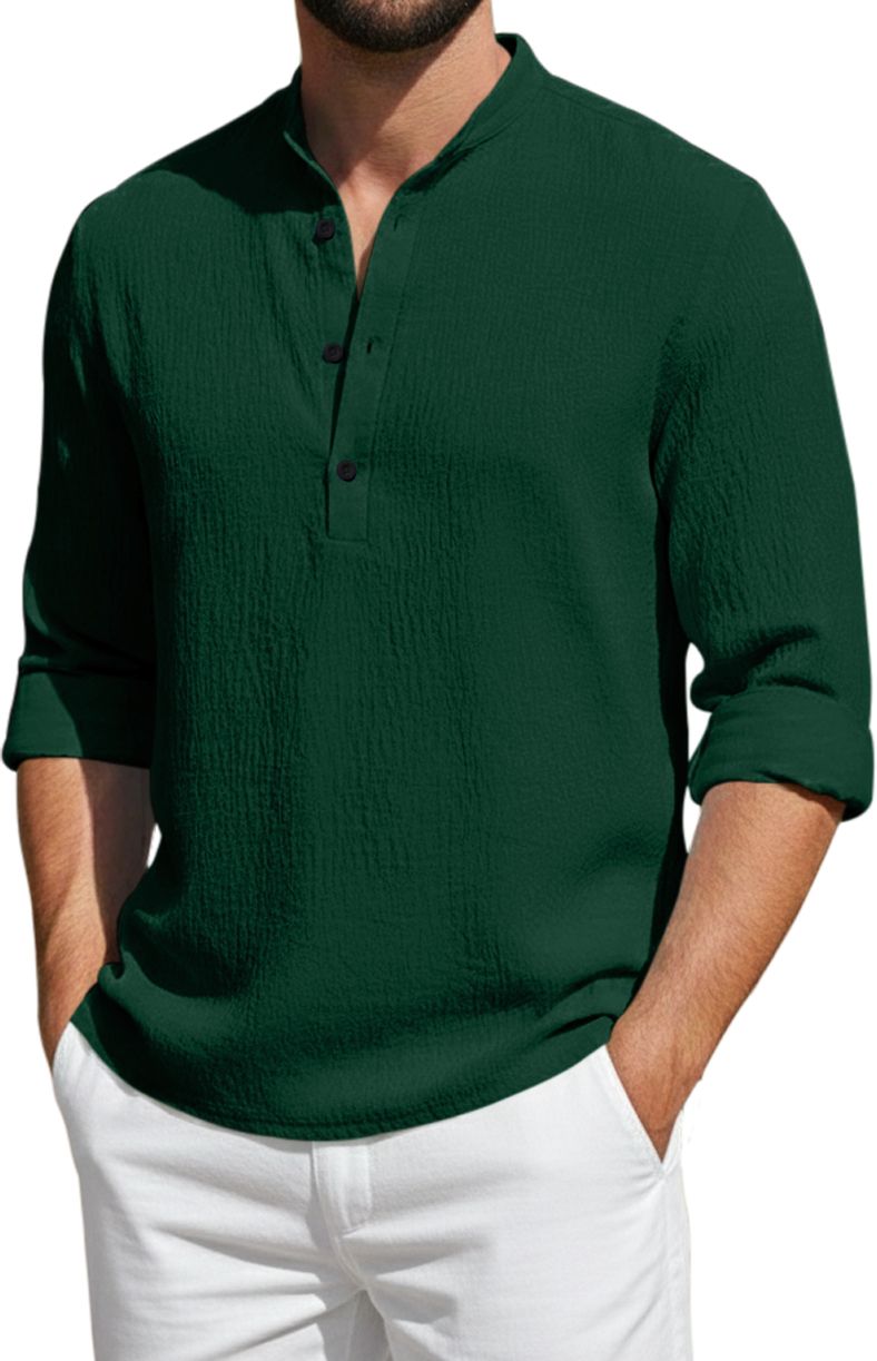 bellstone Men Solid Cotton Blend Straight Kurta-picture-13