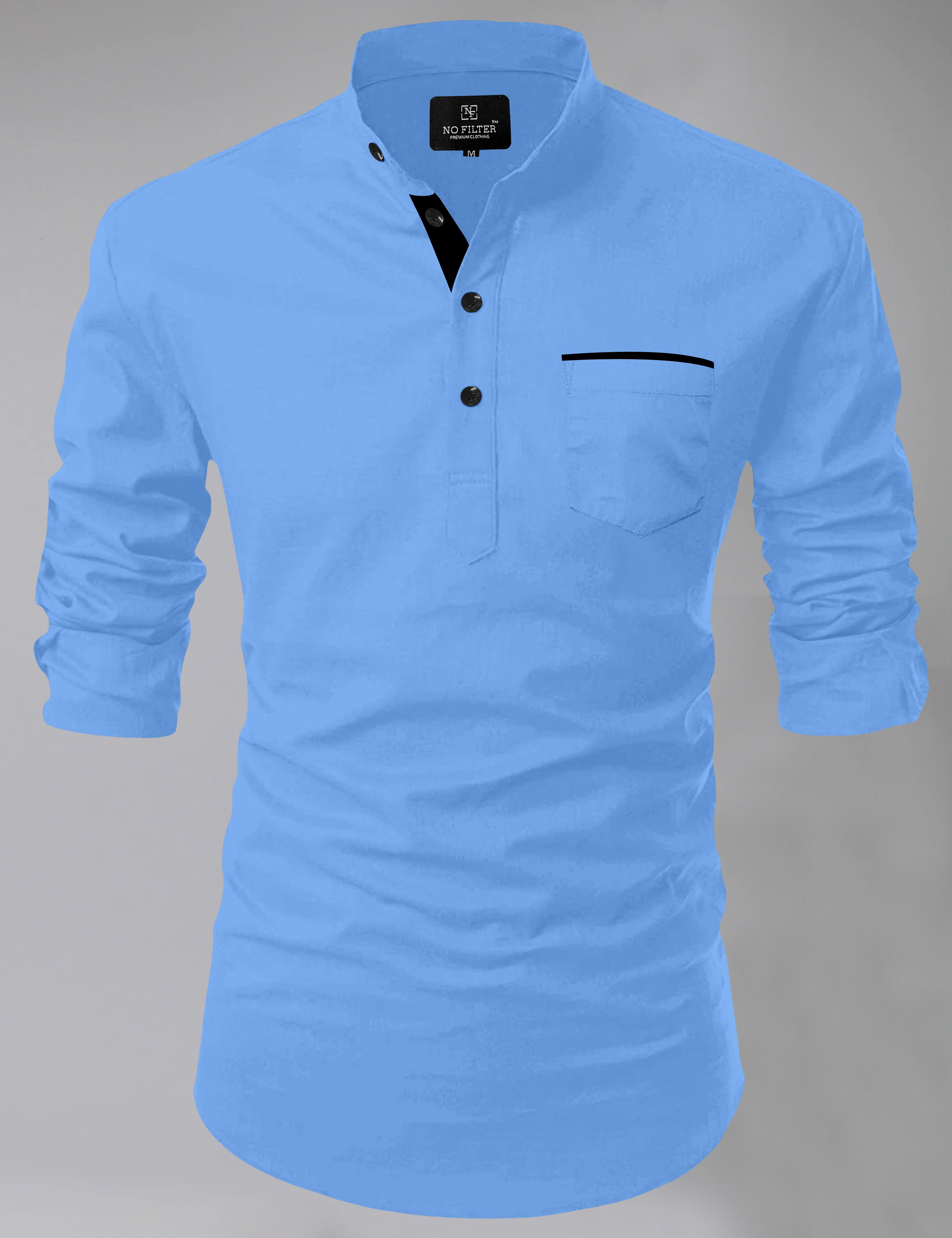 vellosta Men Solid Cotton Blend Straight Kurta-picture-28