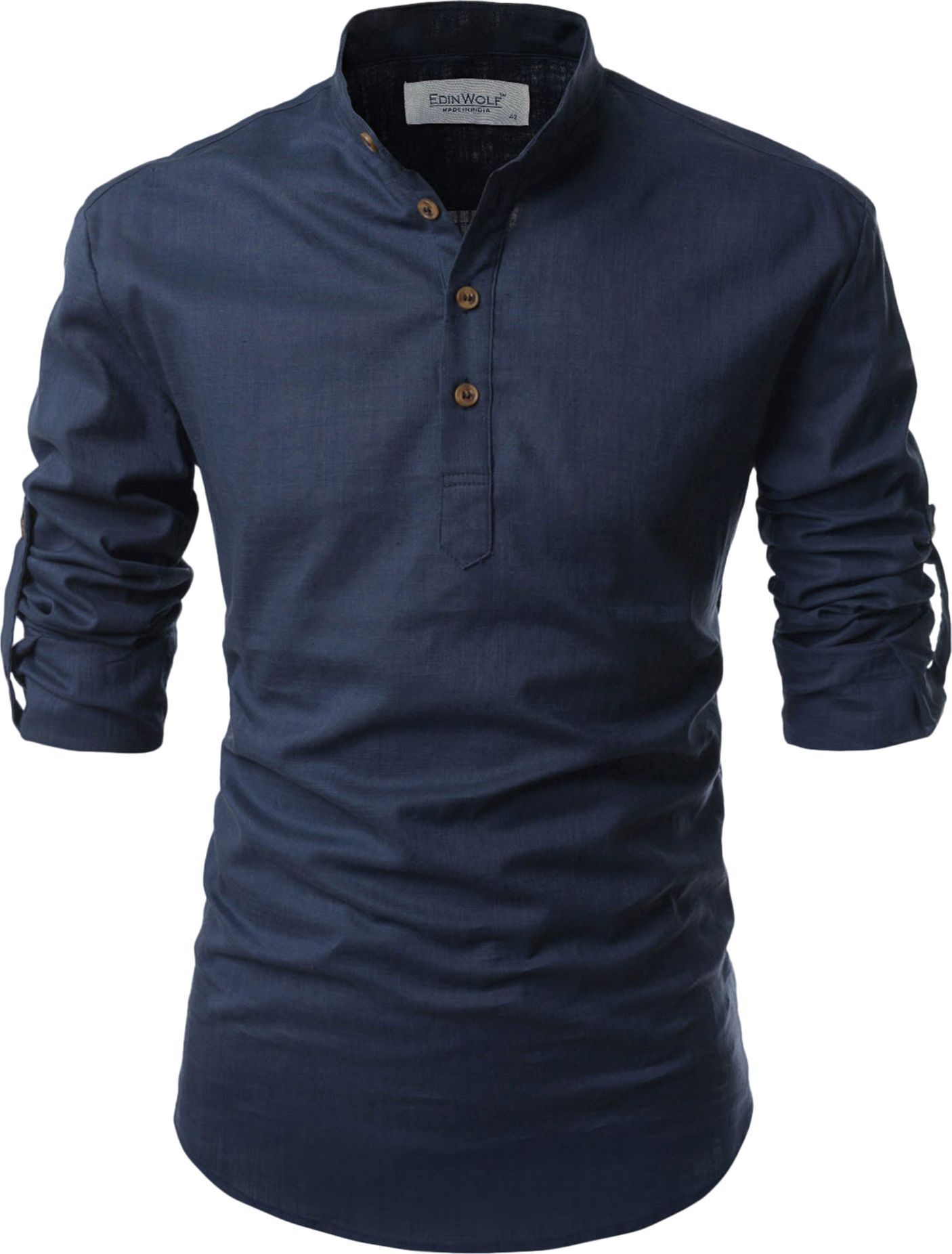 Solid Pure Cotton Straight Kurta for Men-image-27