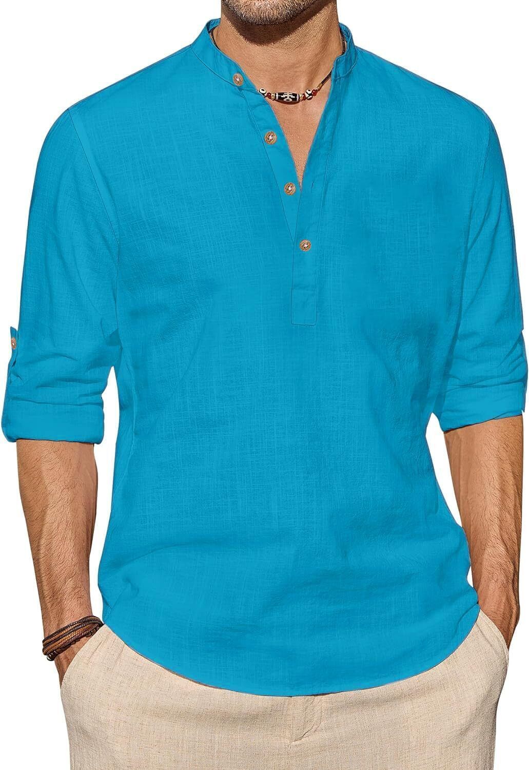 Solid Pure Cotton Straight Kurta for Men-image-24