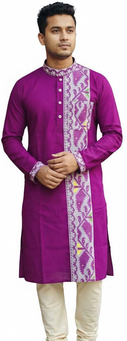 adwaita global Men Applique Pure Cotton Straight Kurta-picture-10