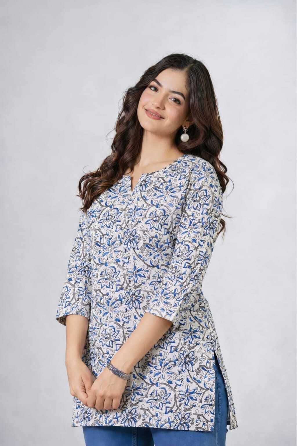 Printed Viscose Rayon Straight Kurta for Women-image-45